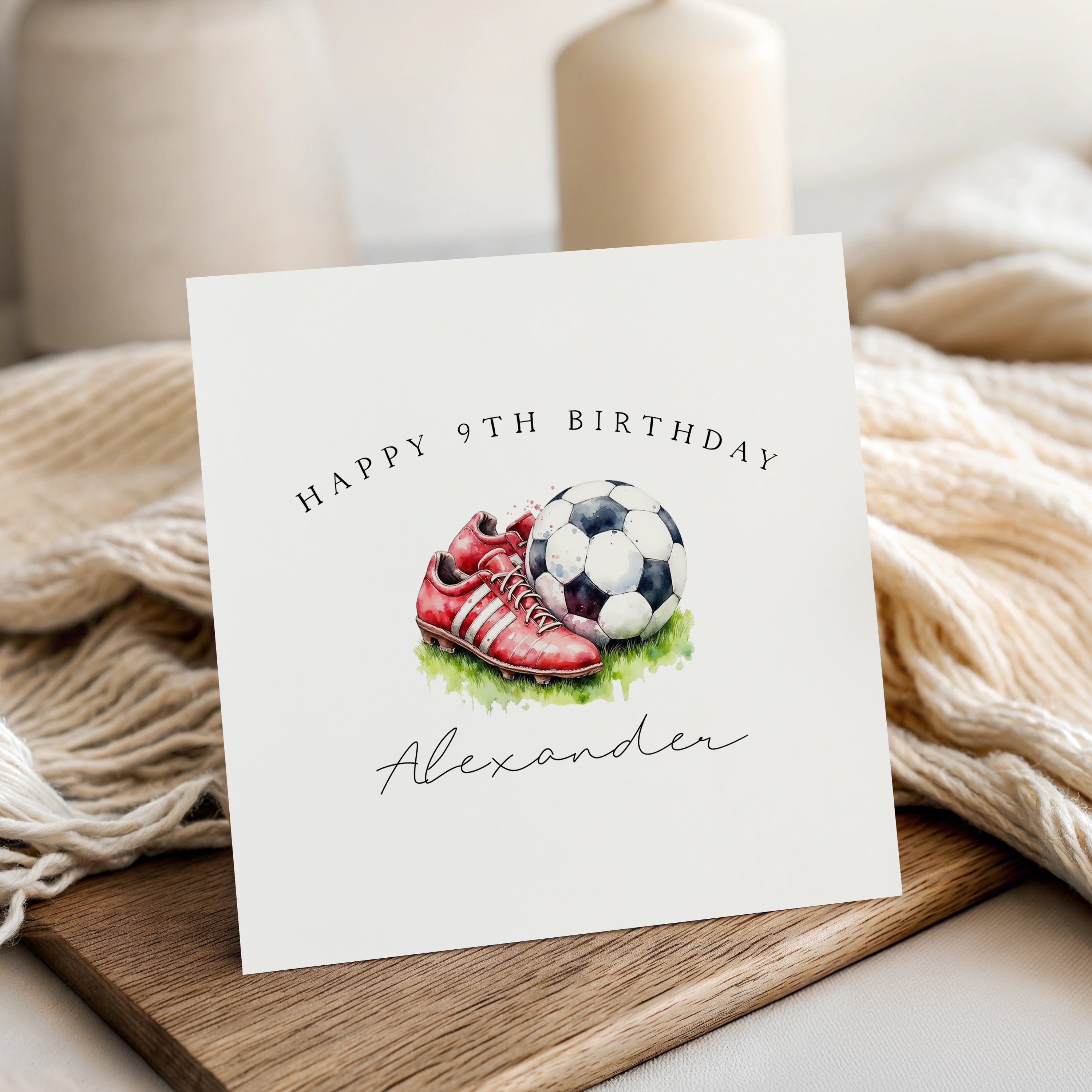 A Pair of Red Football Boots Birthday Card Any Age Card