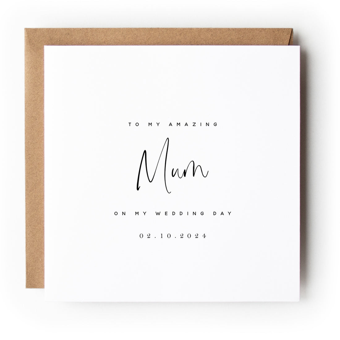 Personalised Card To My Mum On My Wedding Day