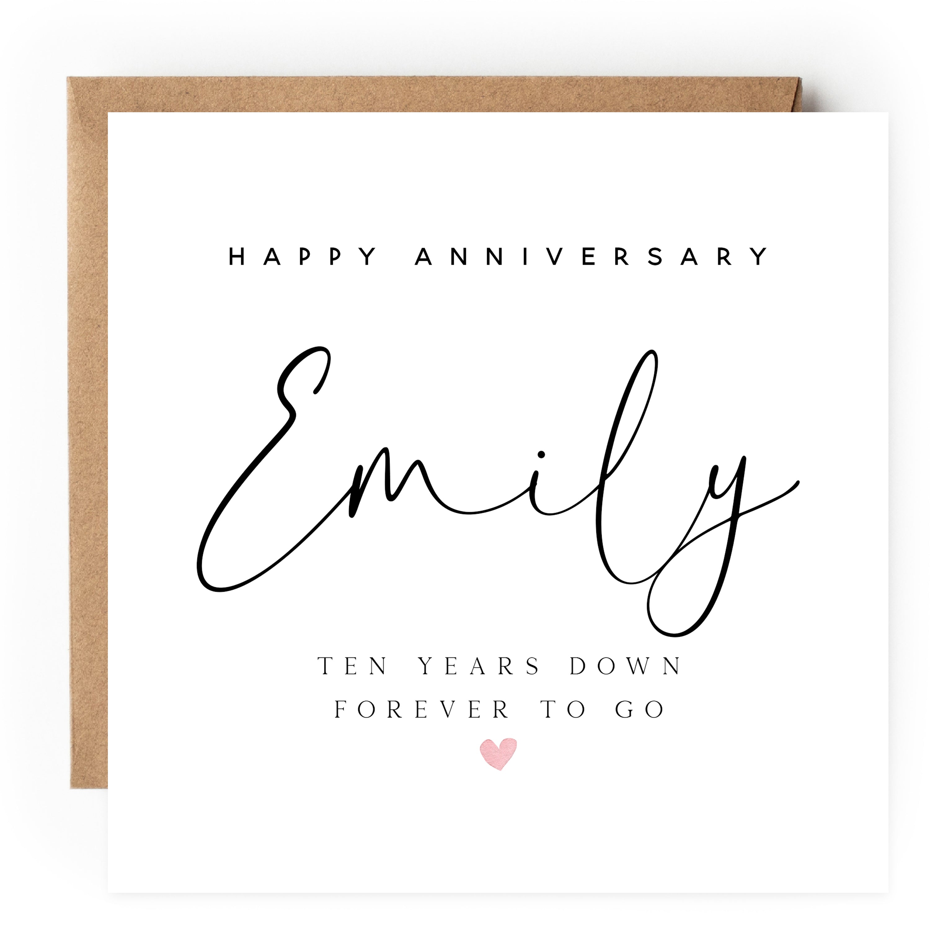 Personalised Any Year & Name Anniversary Card