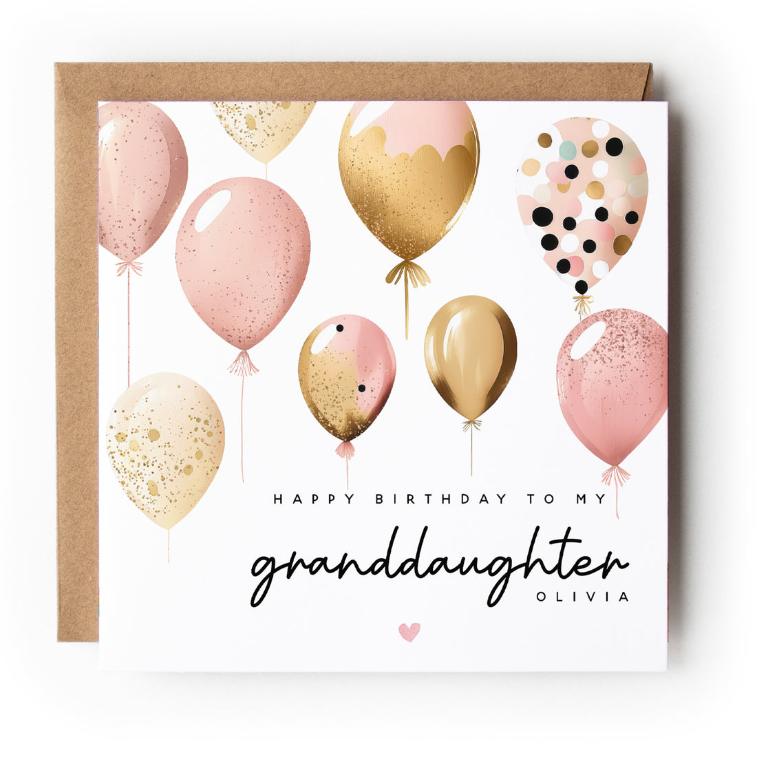Personalised Granddaughter Birthday Card