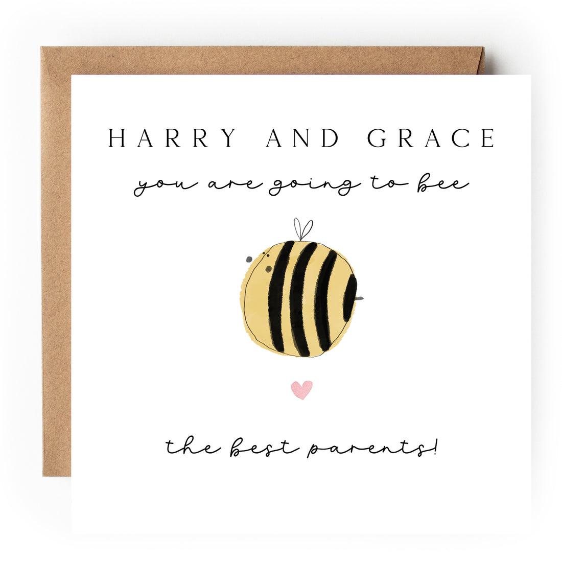 Personalised Bee themed New Mum Card