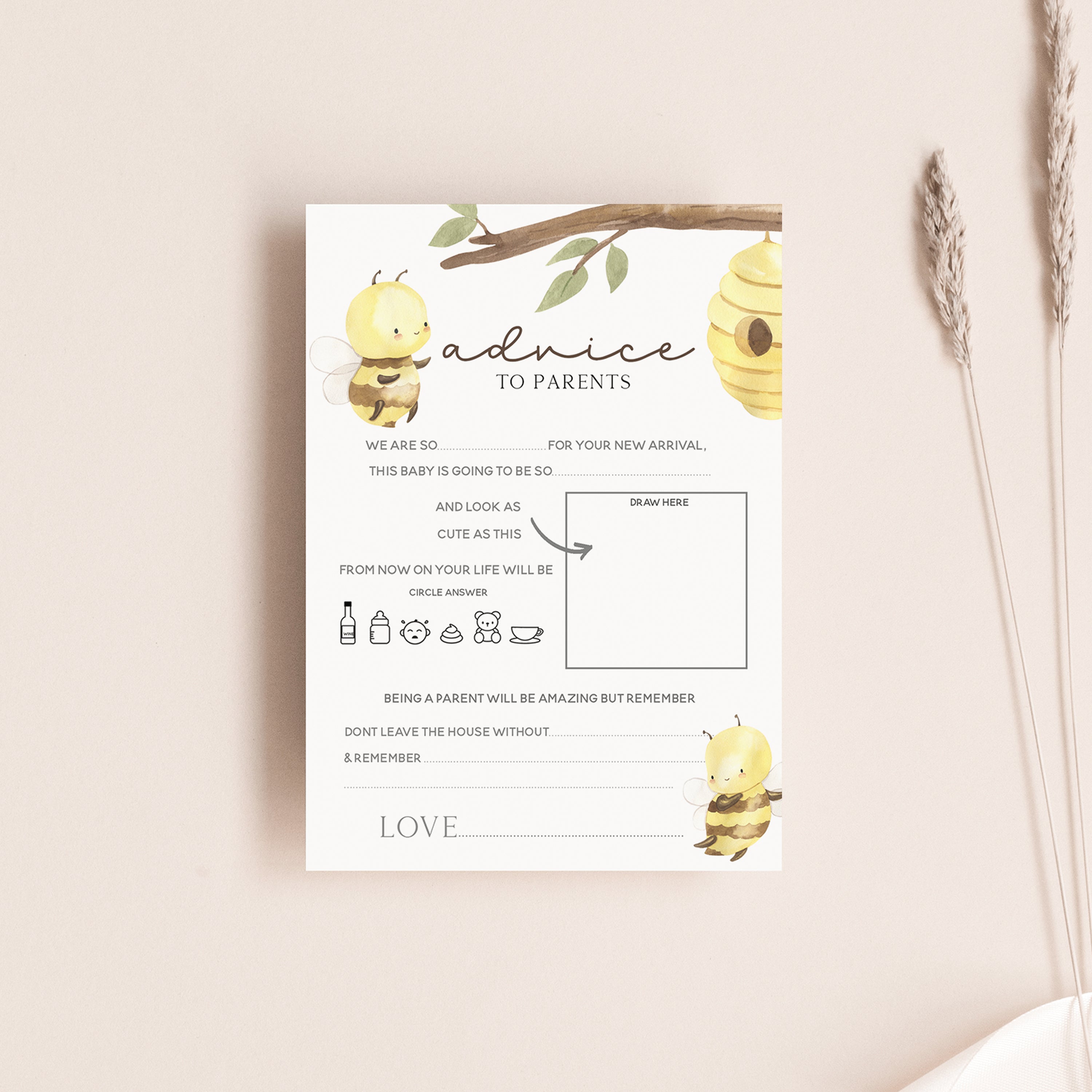 Bumble Bee Advice To Parents Cards