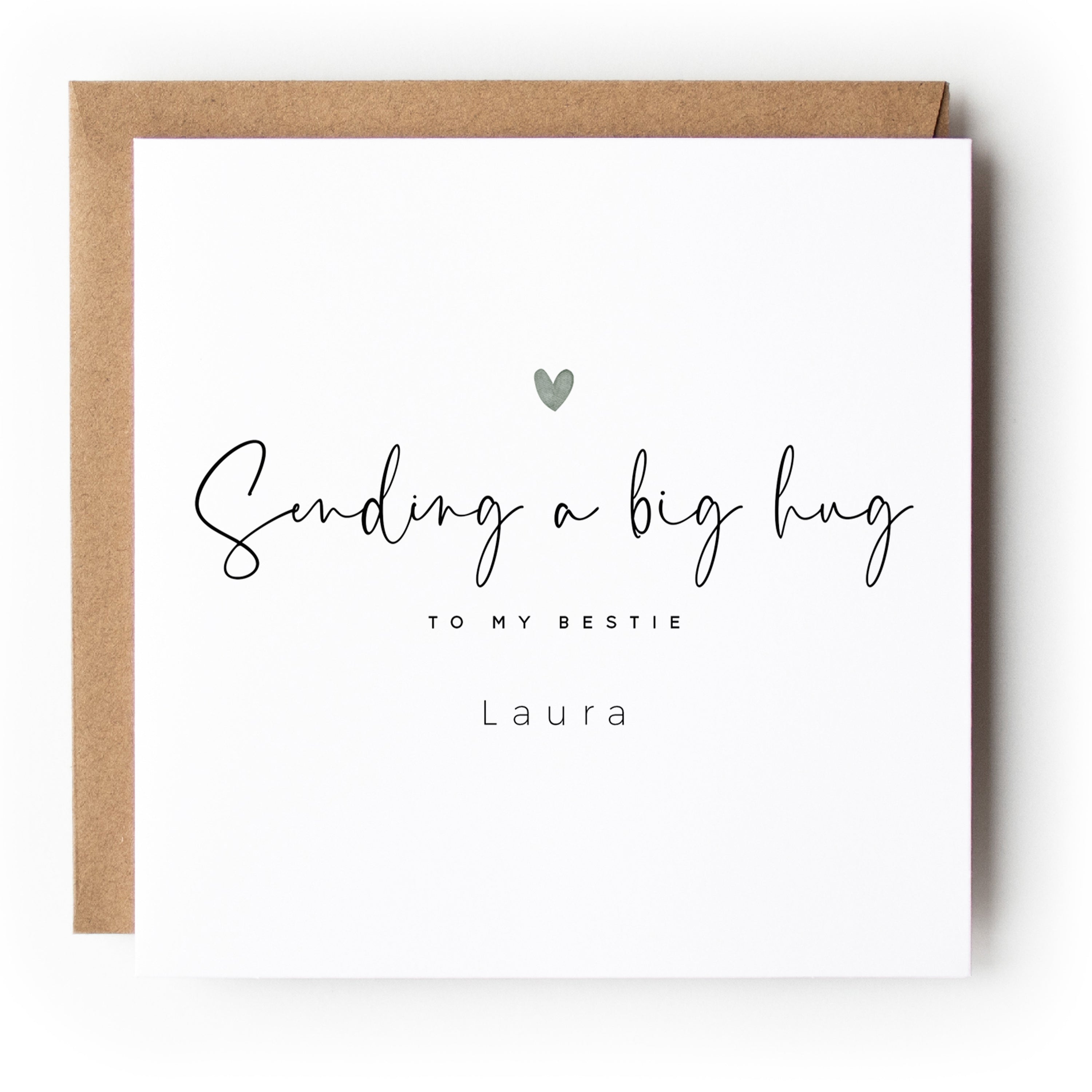 Personalised Bestie Sending You A Big Hug Card