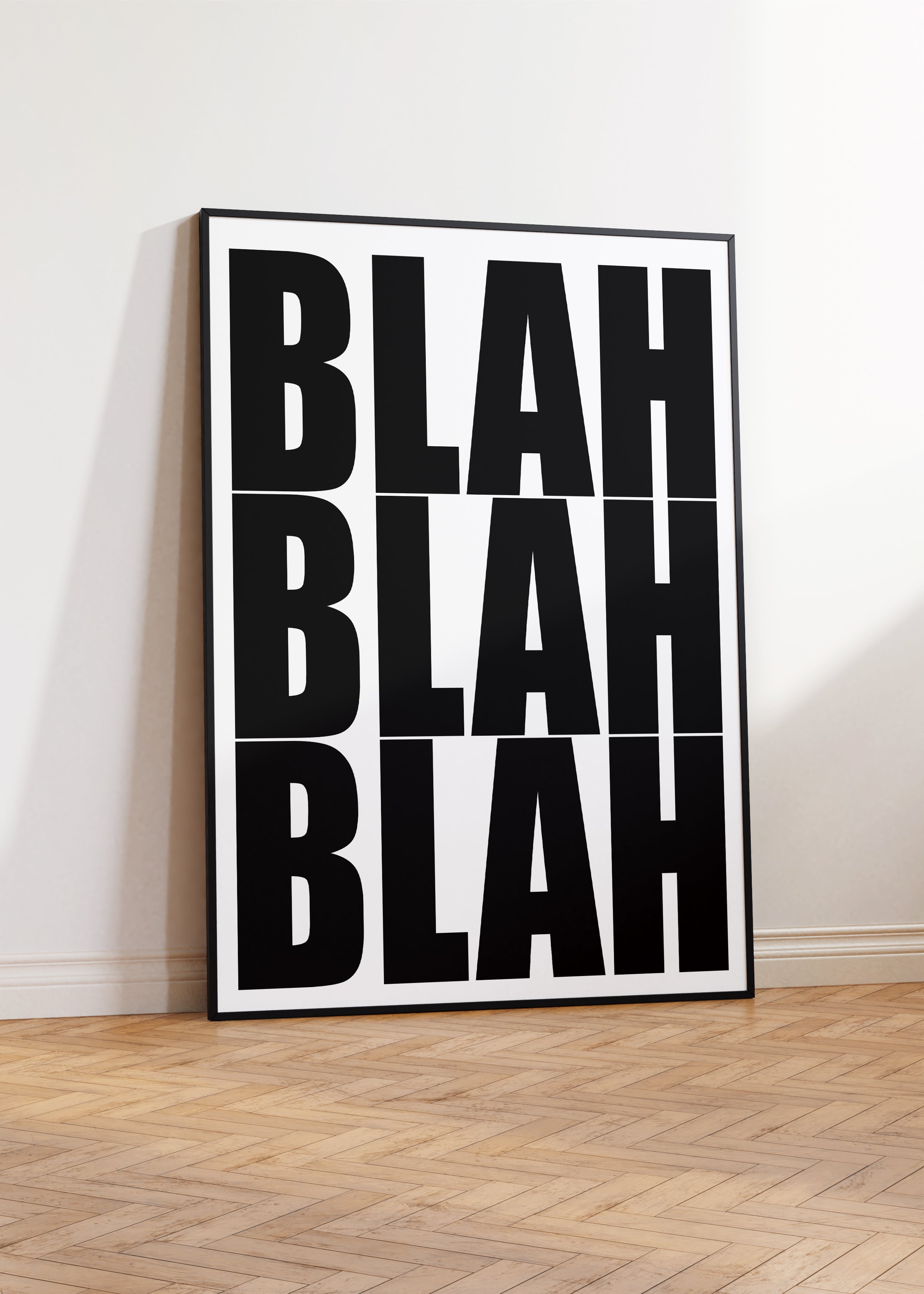 Blah Blah Blah Mono Print