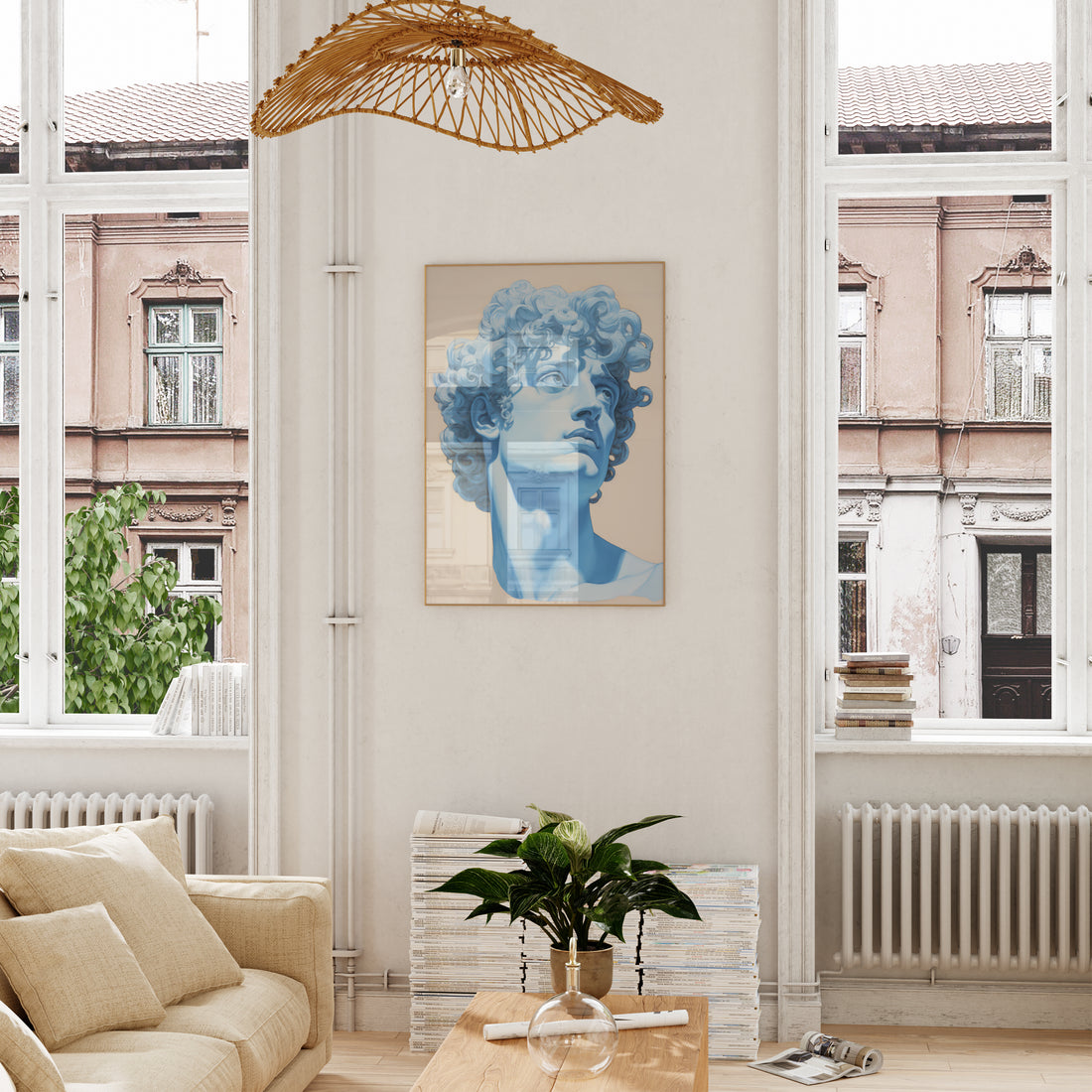 Blue Sculpture Print