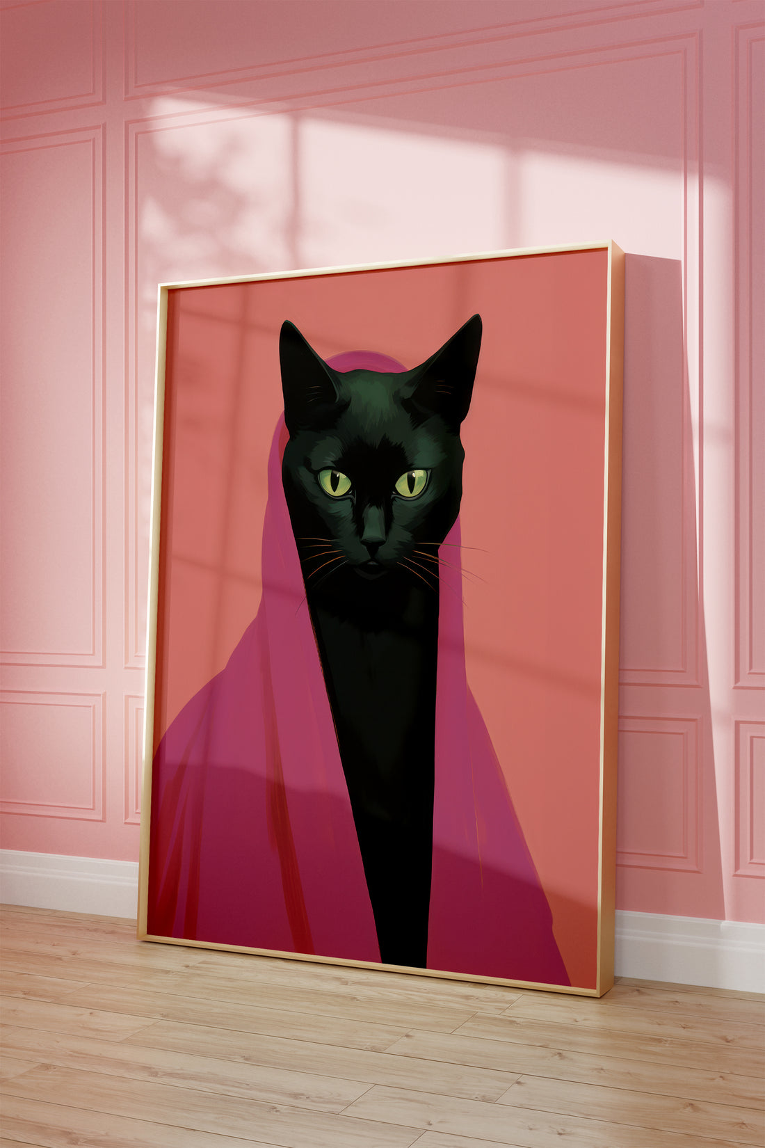 Cat in a bathrobe Print