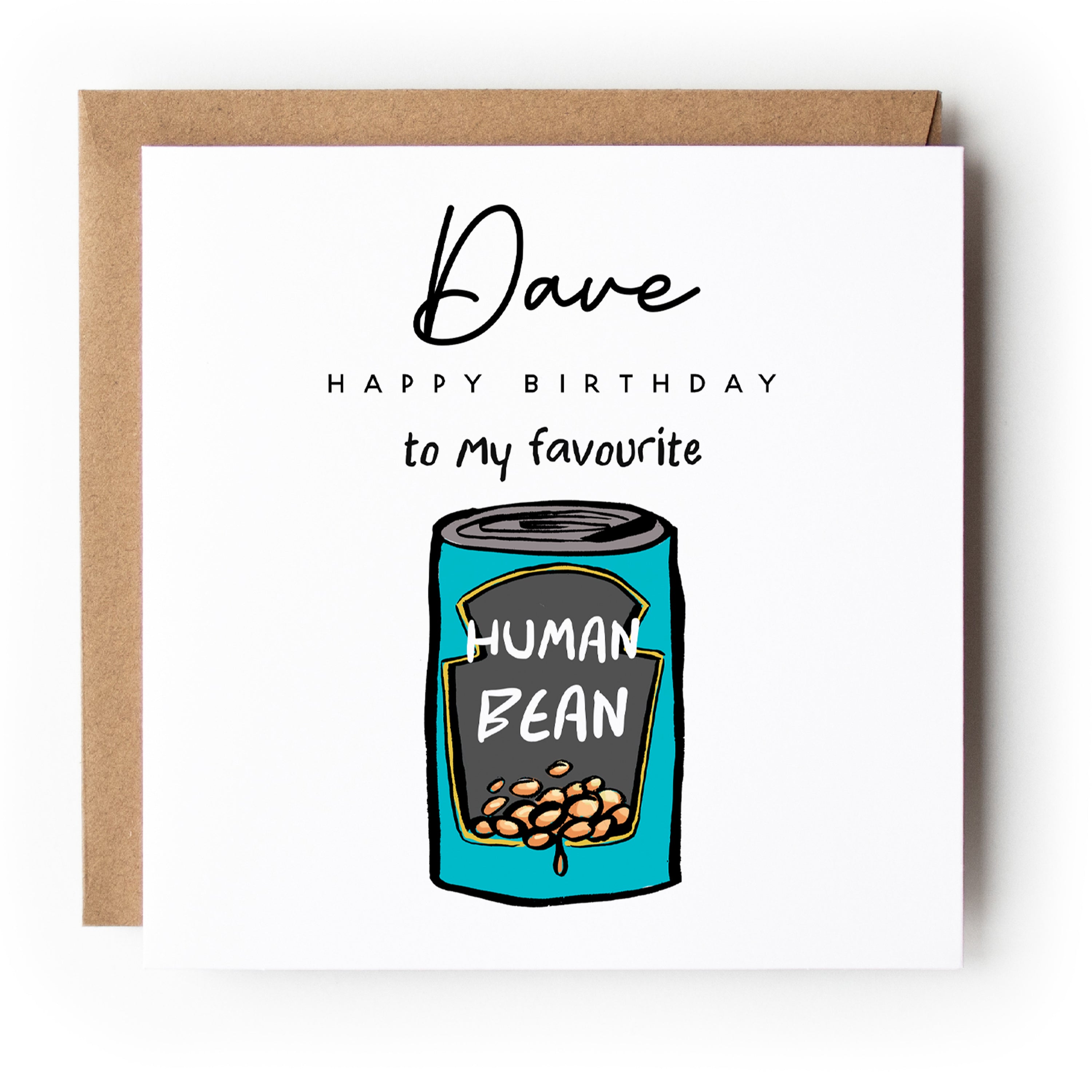 Personalised Fav Human Bean Card