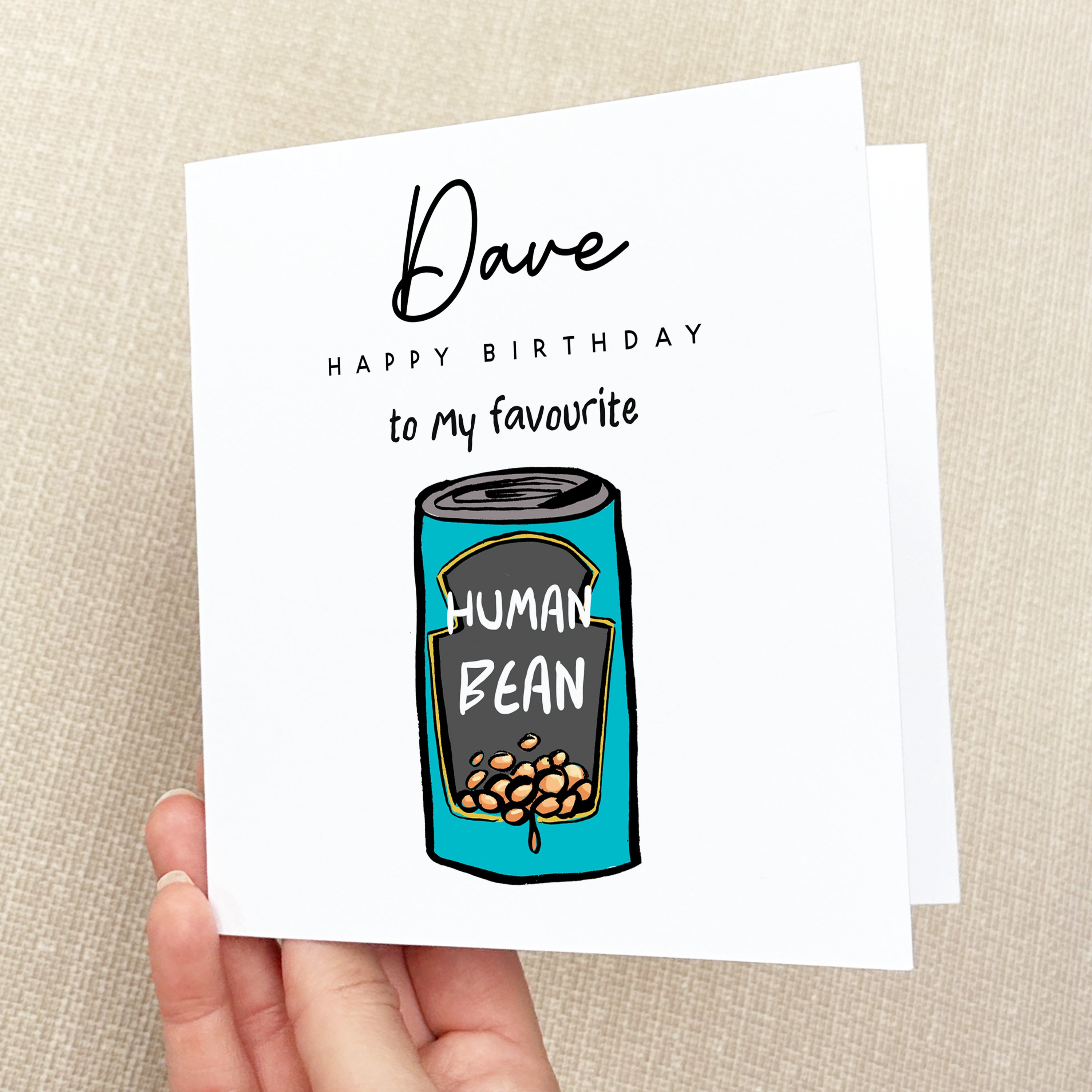 Personalised Fav Human Bean Card