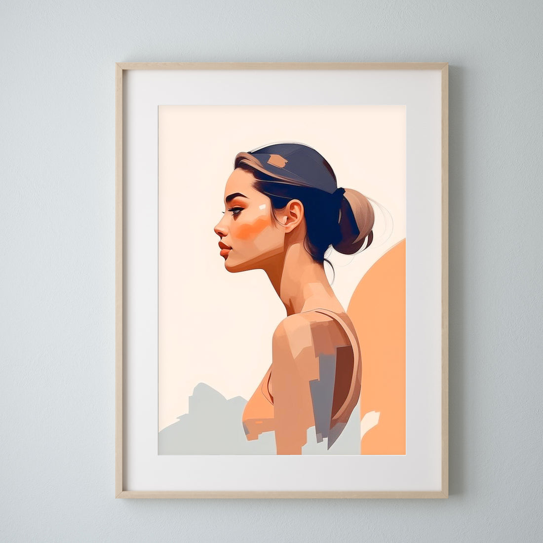 a profile of a girl Print