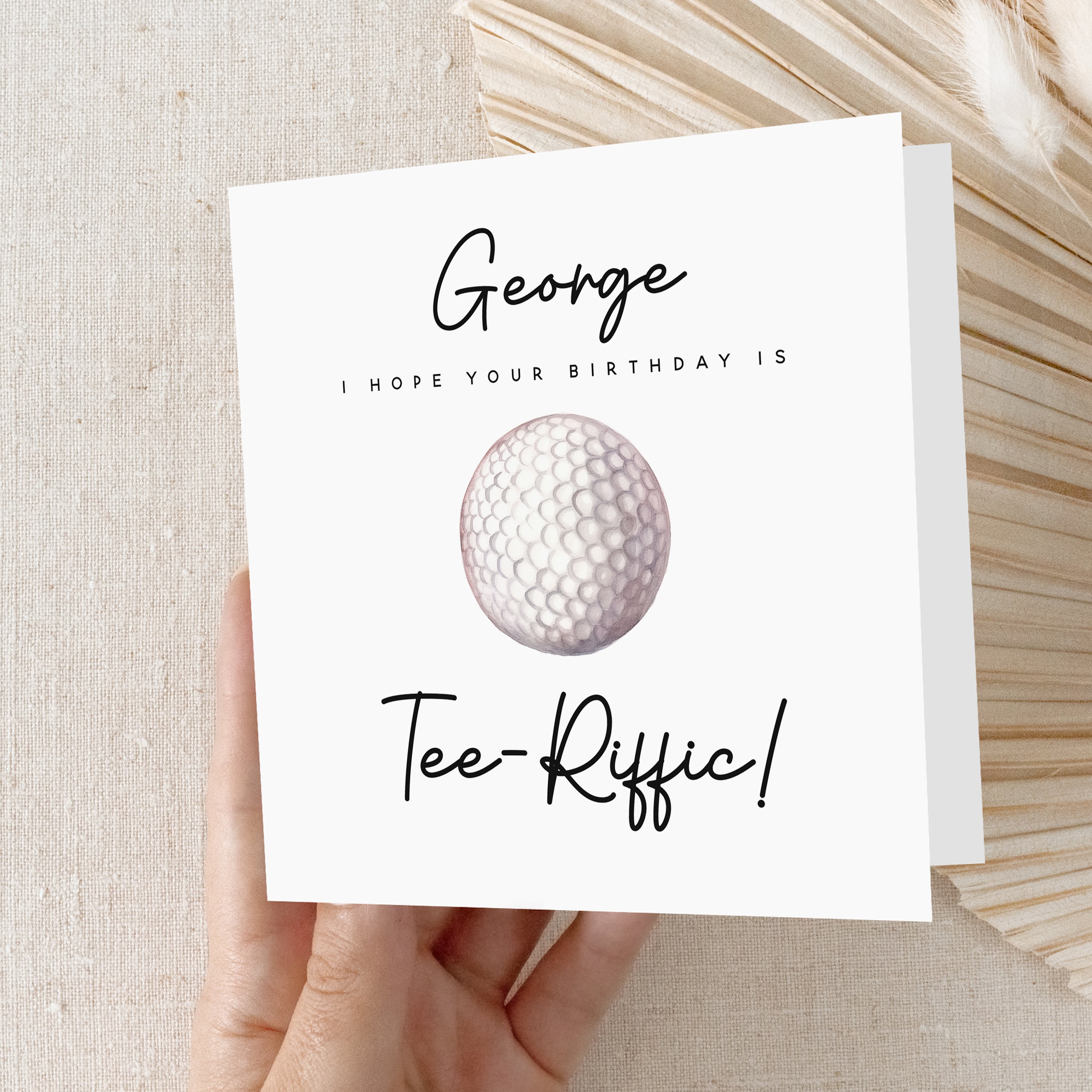 Personalised Golf Birthday Card