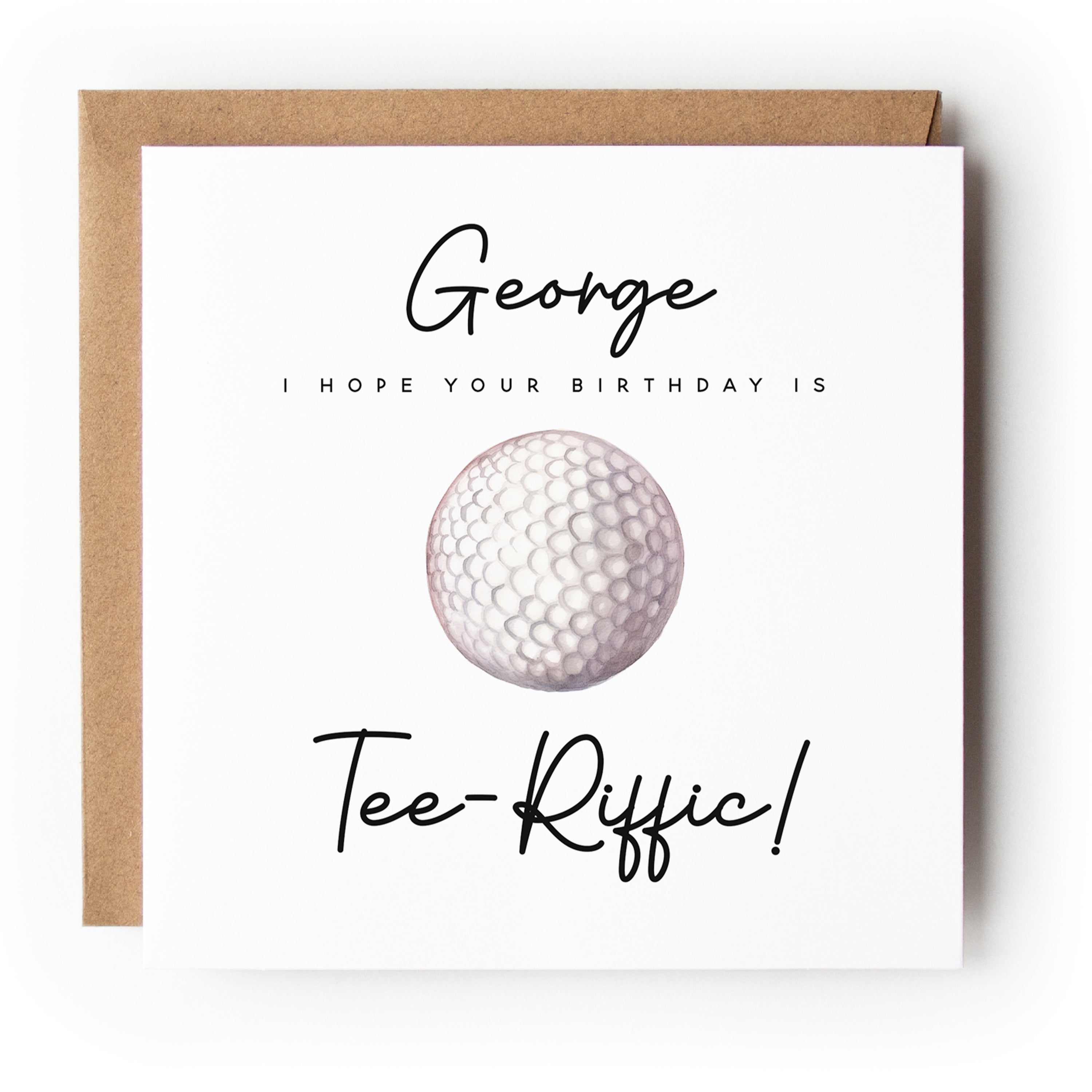 Personalised Golf Birthday Card