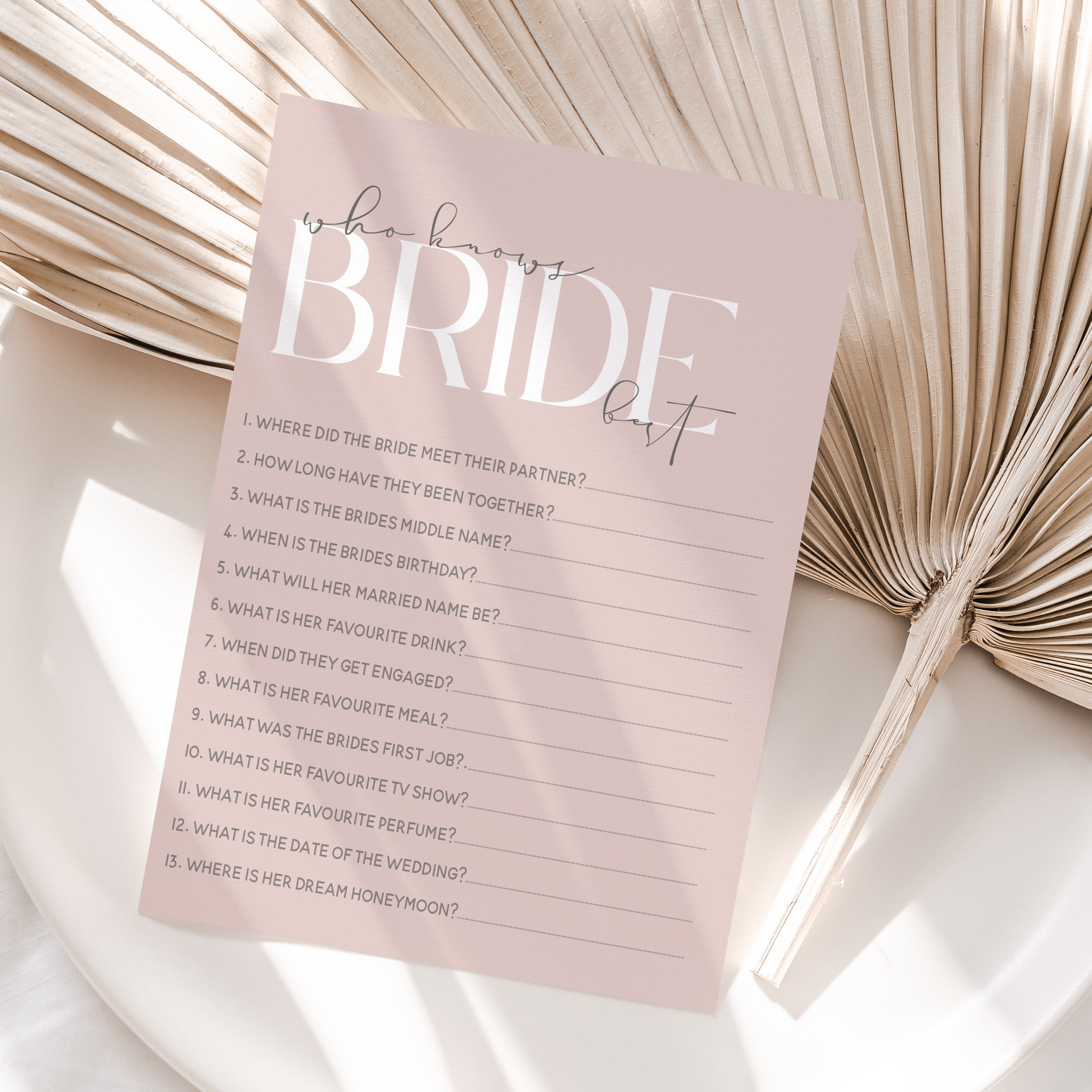 Hen Party Games TRIPLE PACK-Advice To The Bride Cards -Who Knows Bride-Would She rather-Hen Party Accessories Hen Do Games-Blush Pink design