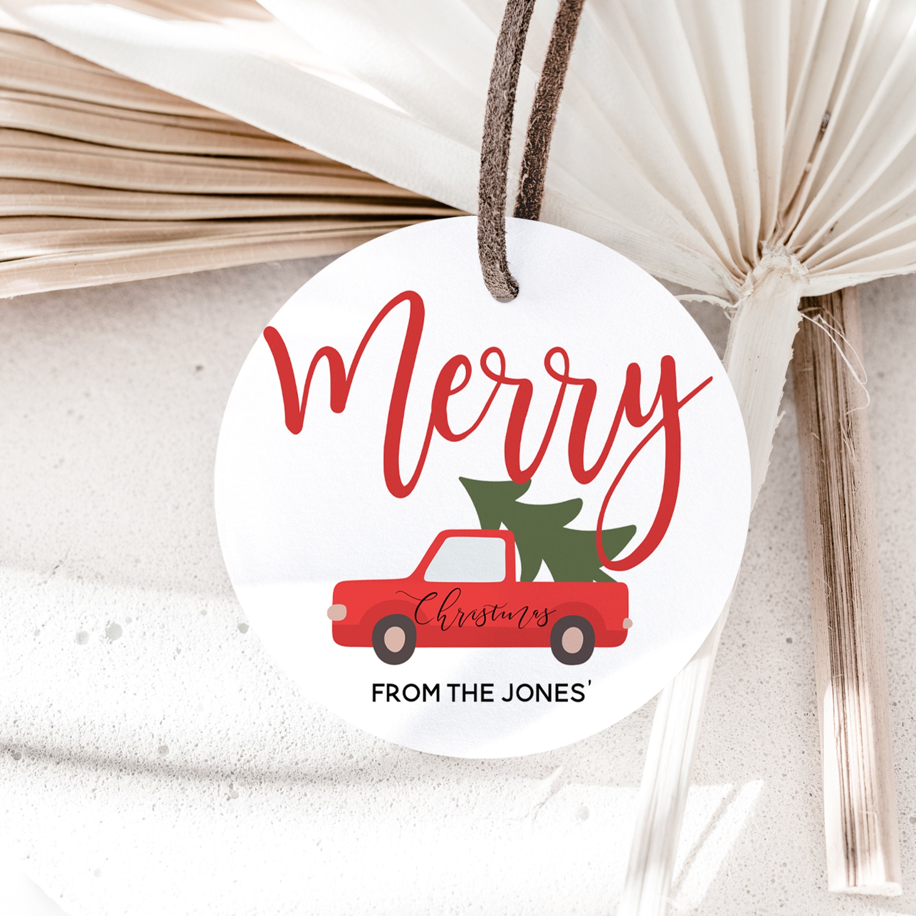 personalised Christmas Car Gift Tags