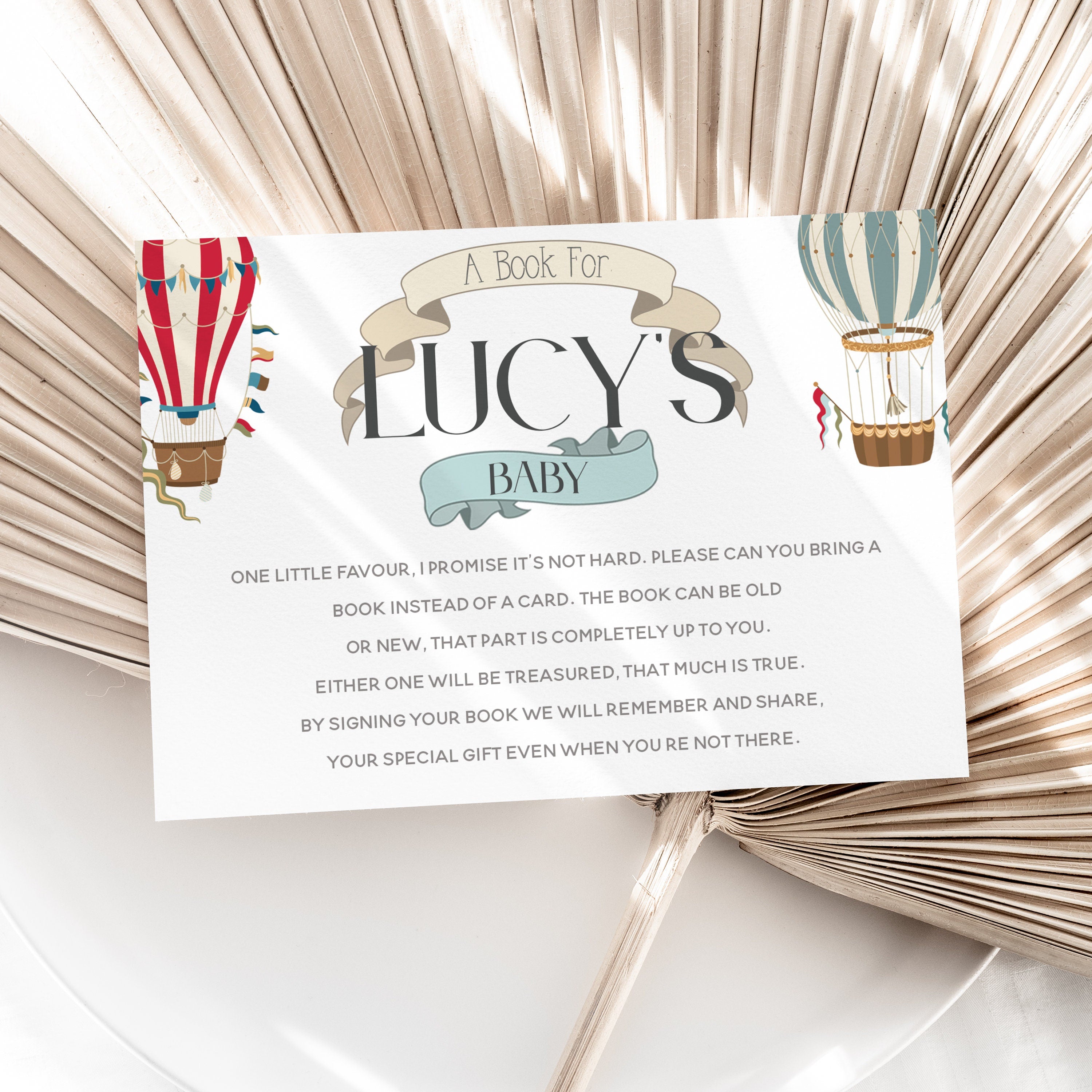 Personalised Books For Baby Hot Air Balloon Theme