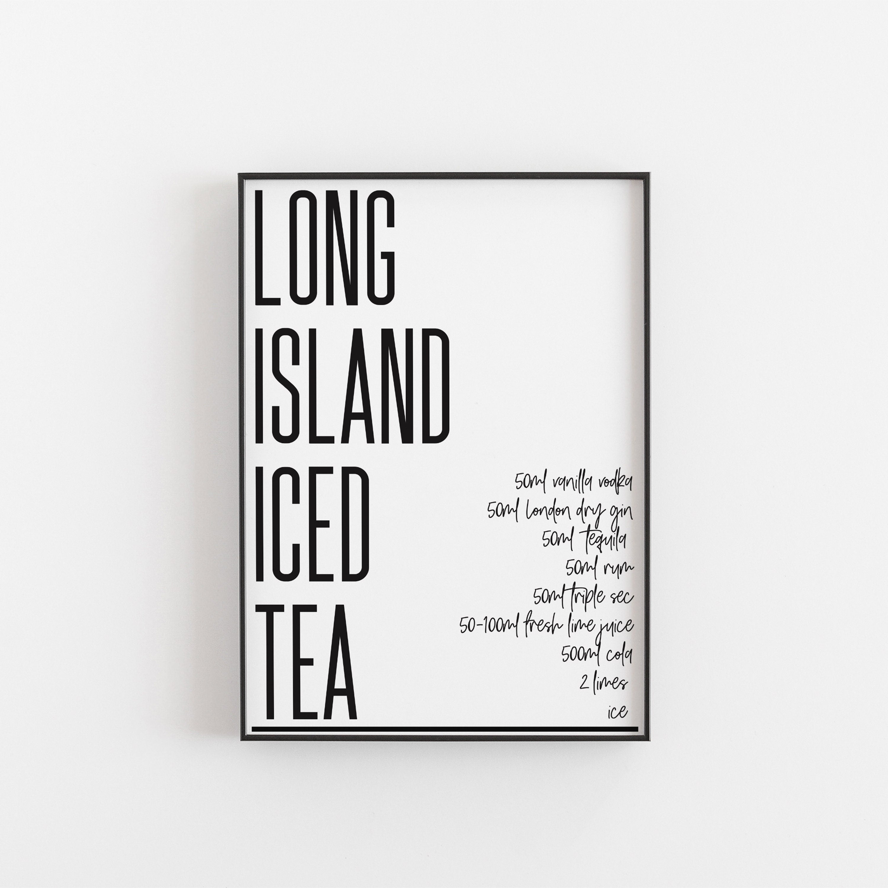 Long Island Iced Tea Cocktail Print