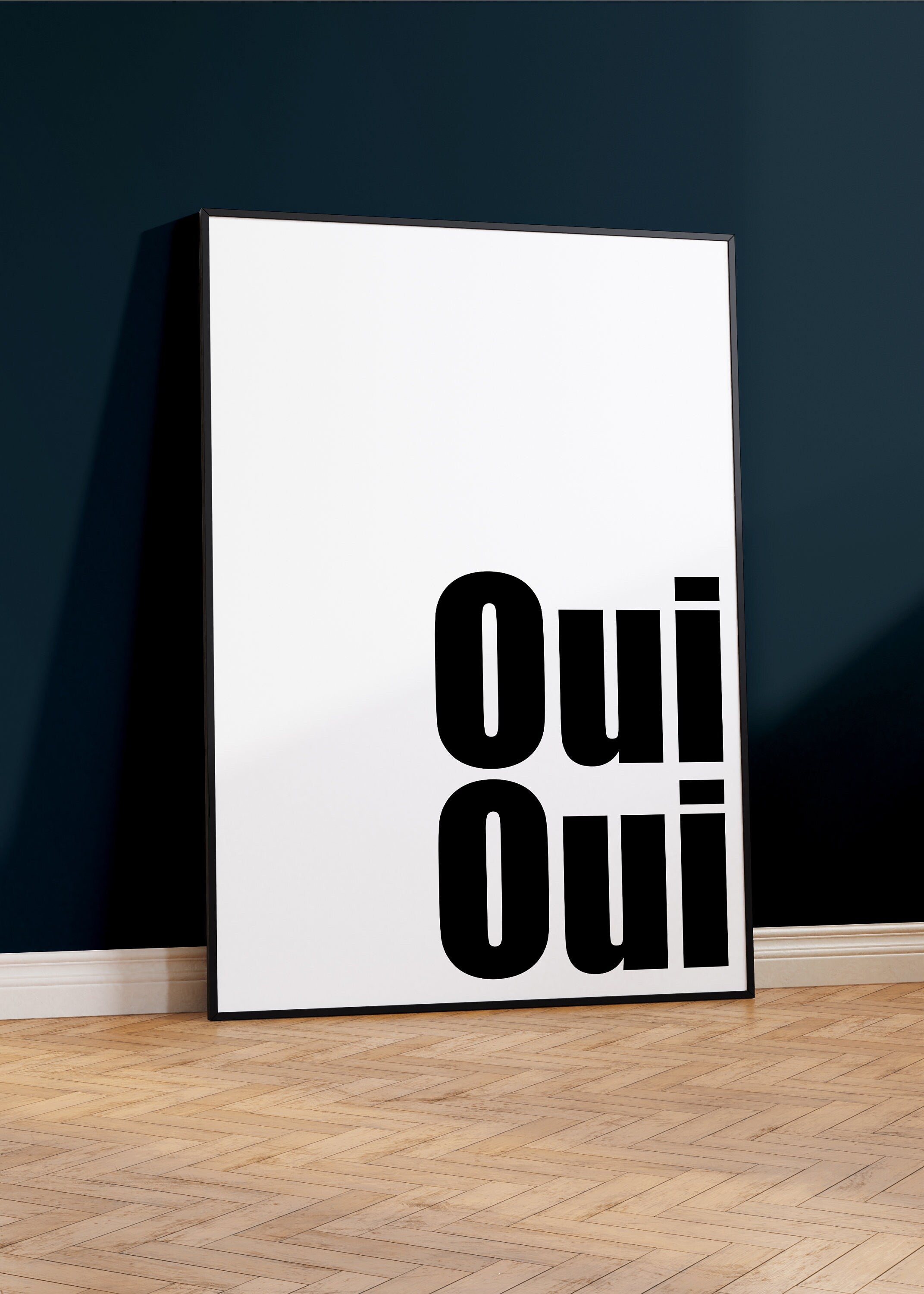 Oui Oui Minimal Art Print