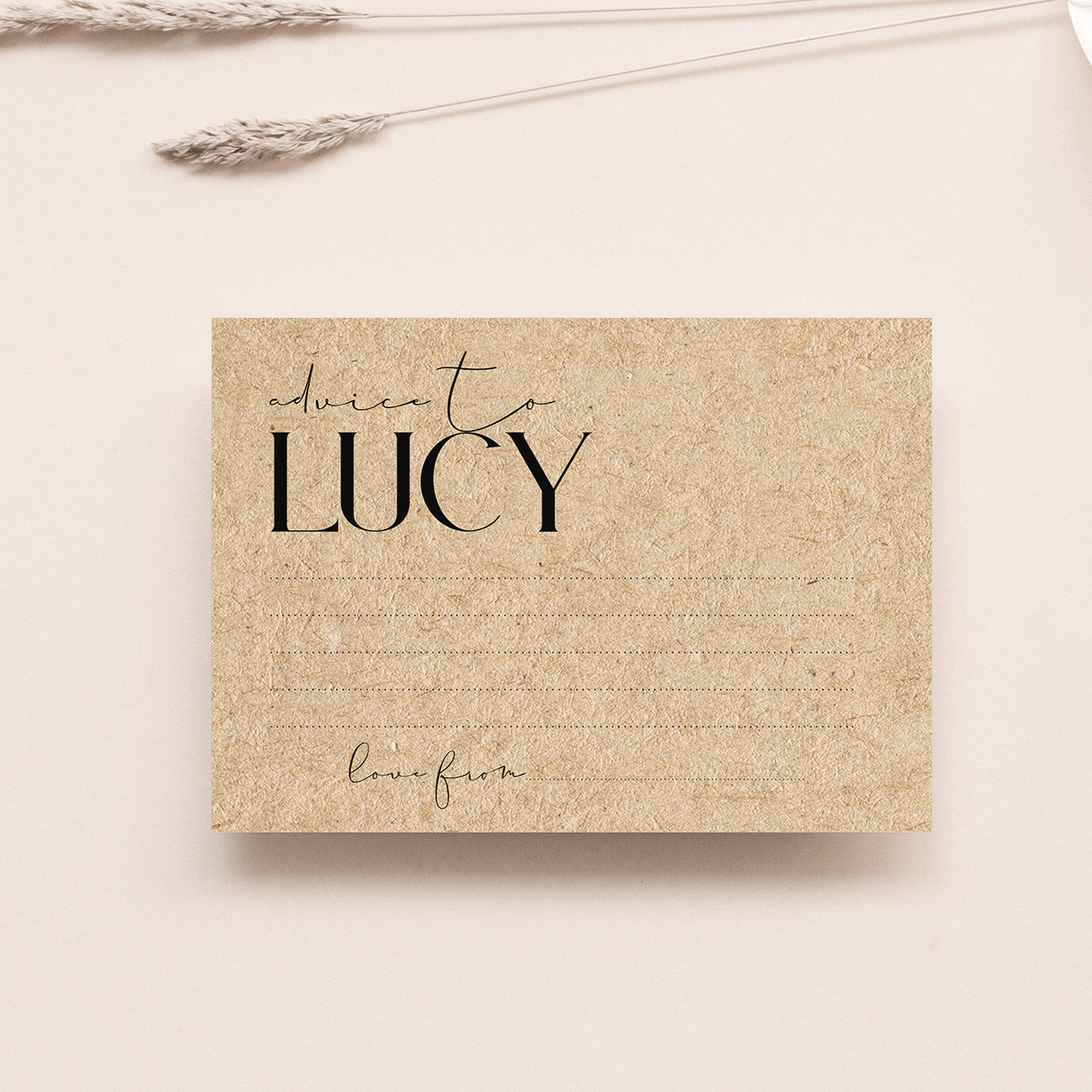 Personalised Advice To Bride Cards