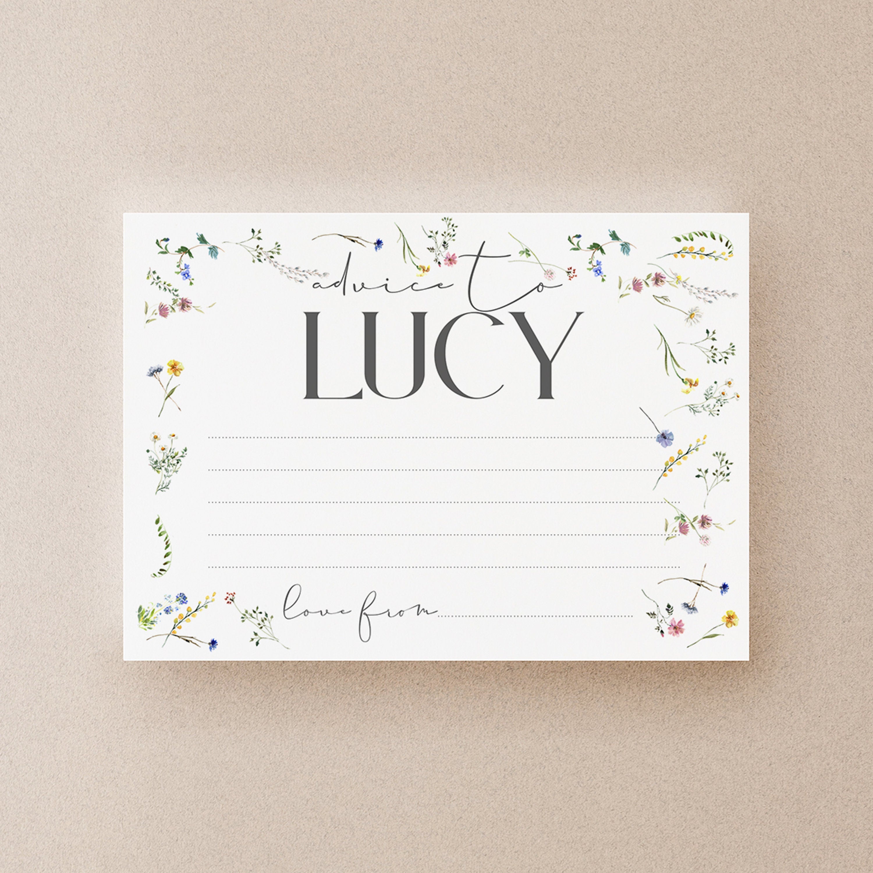 Personalised Advice To Bride Cards