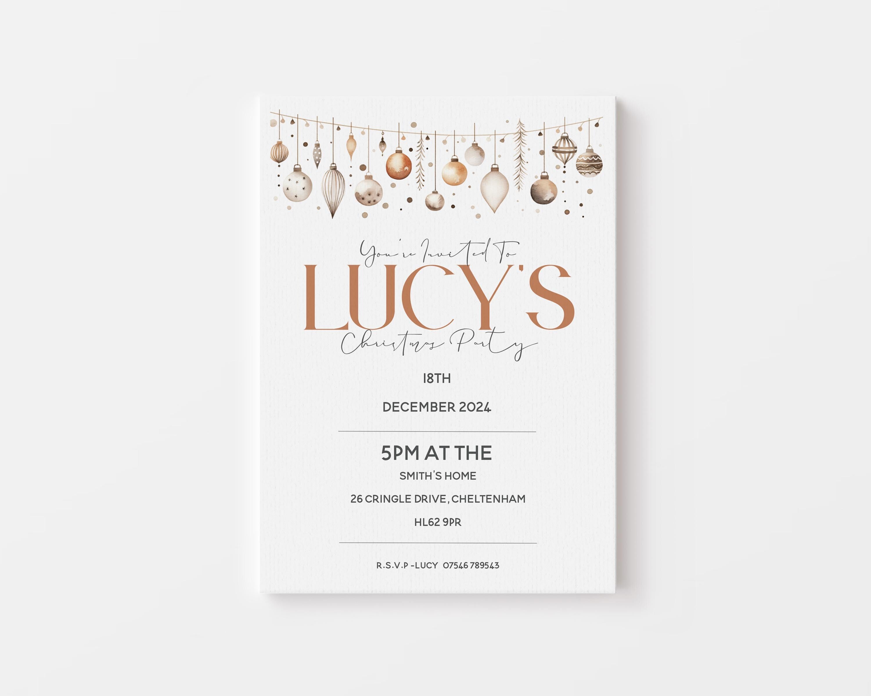 Personalised Christmas Invitations
