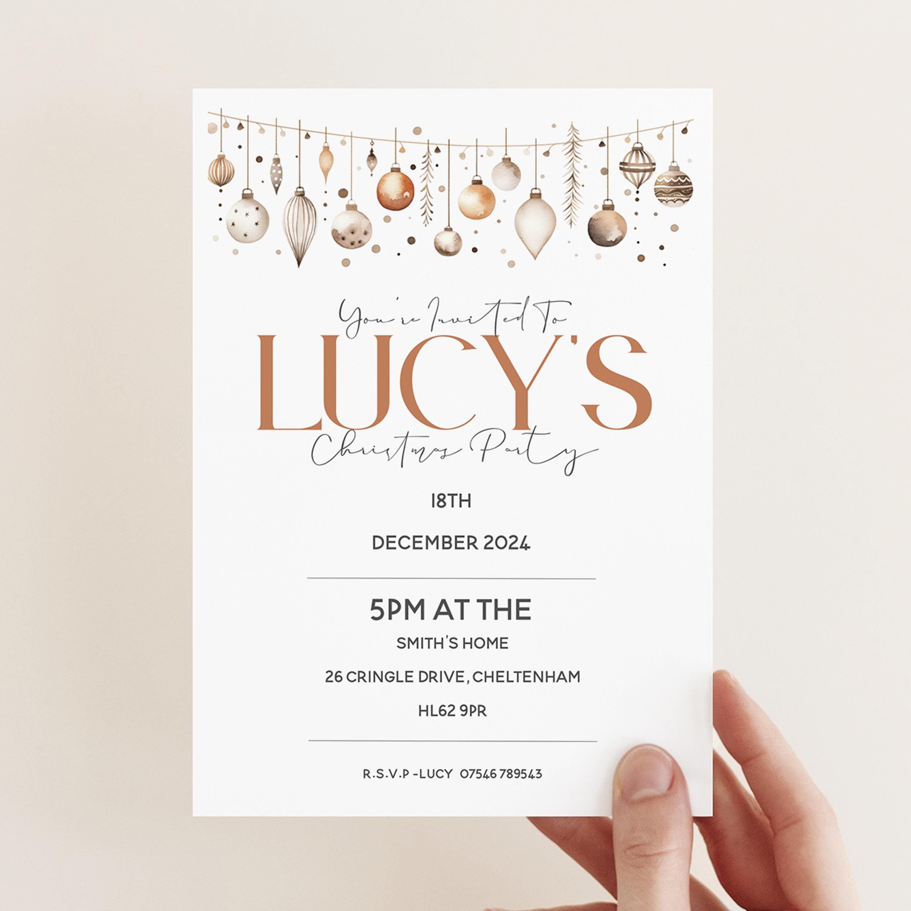 Personalised Christmas Invitations