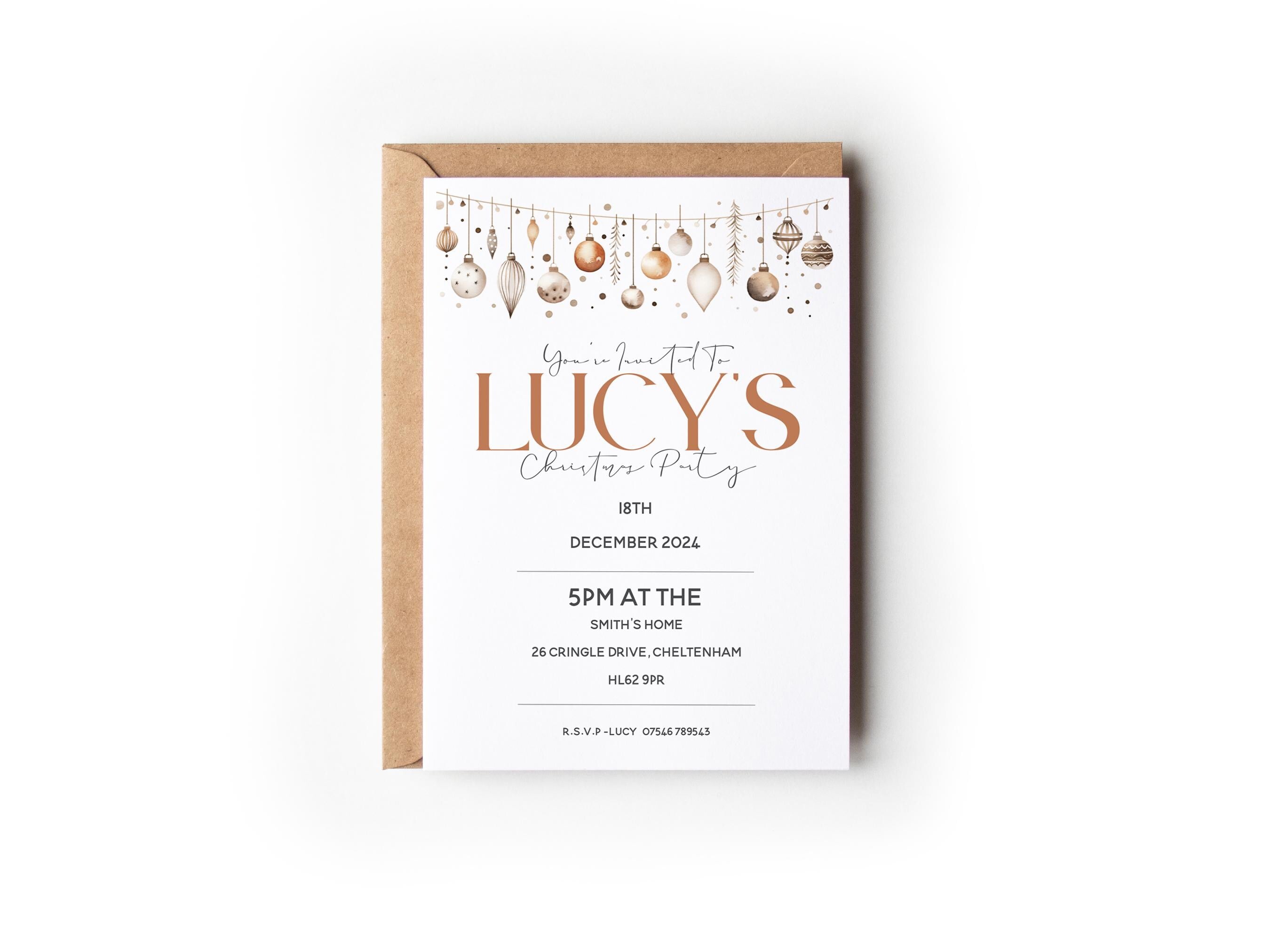 Personalised Christmas Invitations
