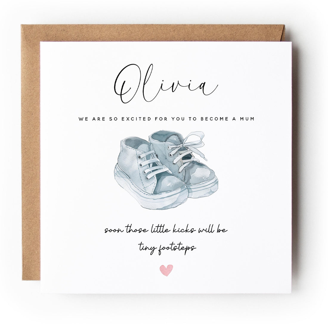Personalised Pregnancy Congratulations Little Kicks Card