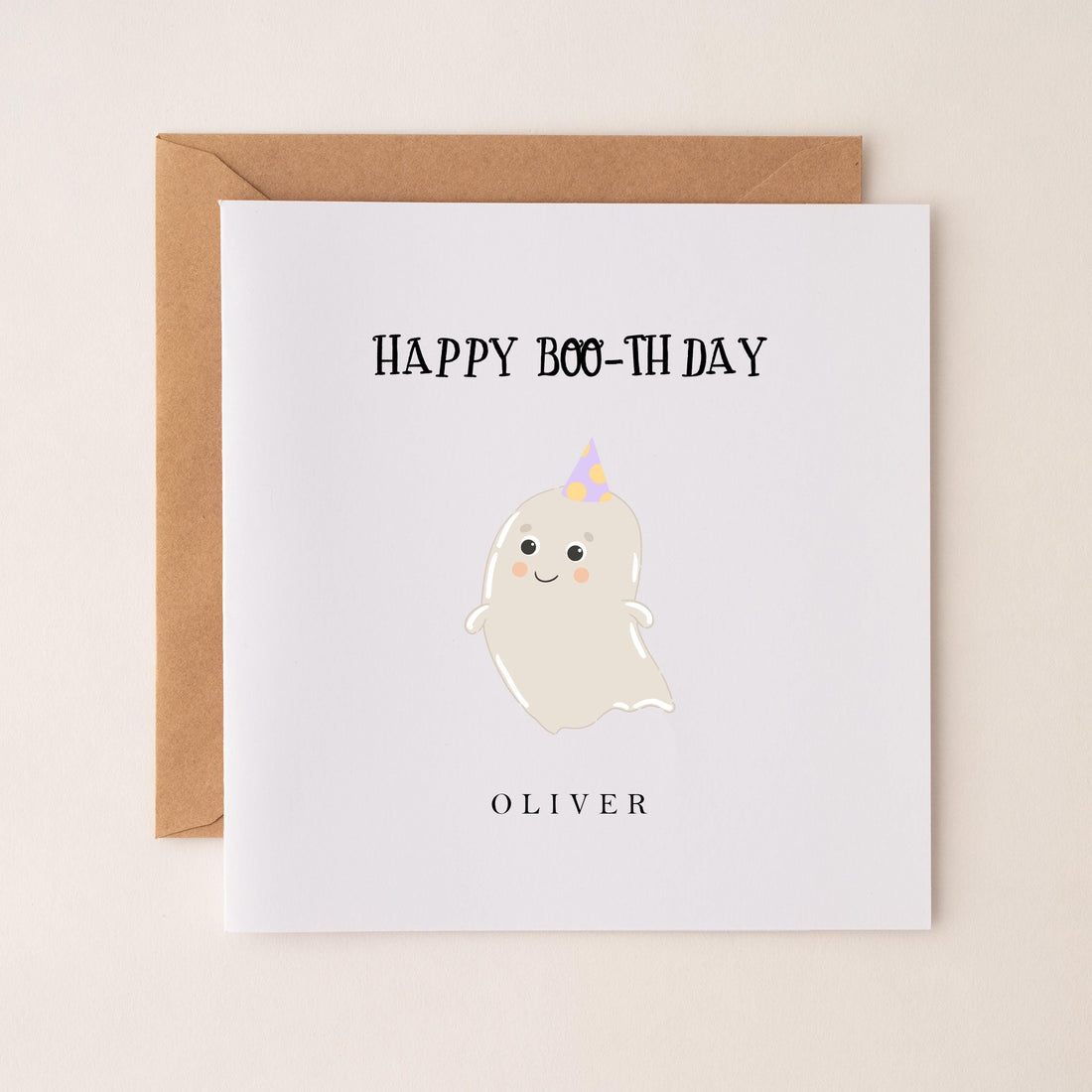 Personalised Happy Boo-thday Halloween themed Birthday Card