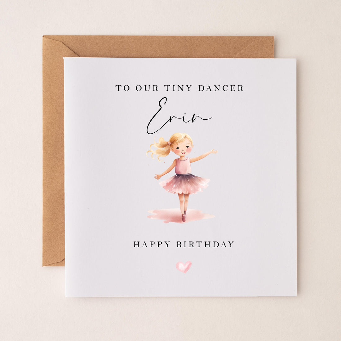 Personalised Ballet Dancer Card