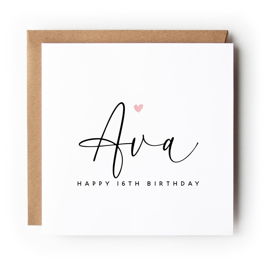 Personalised Simple Script 16th Birthday Card