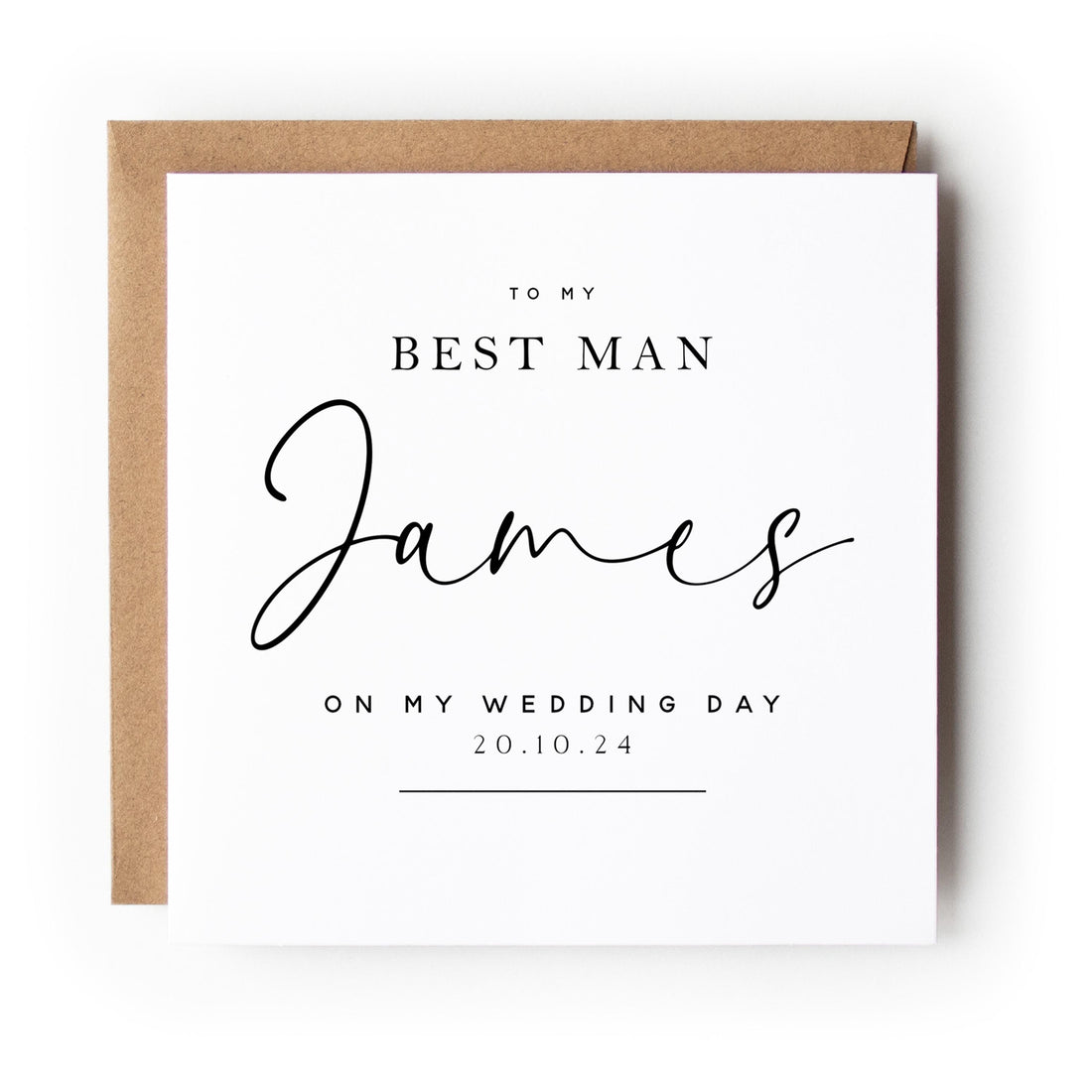 Personalised Simple Elegant Will You Be My Best Man Wedding Card