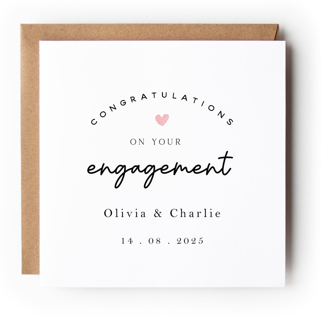 Personalised Engagement Card, Congratulations On Your Engagement Card,Son,Daughter,Grandson, Granddaughter, Friends,Kraft Envelope Included