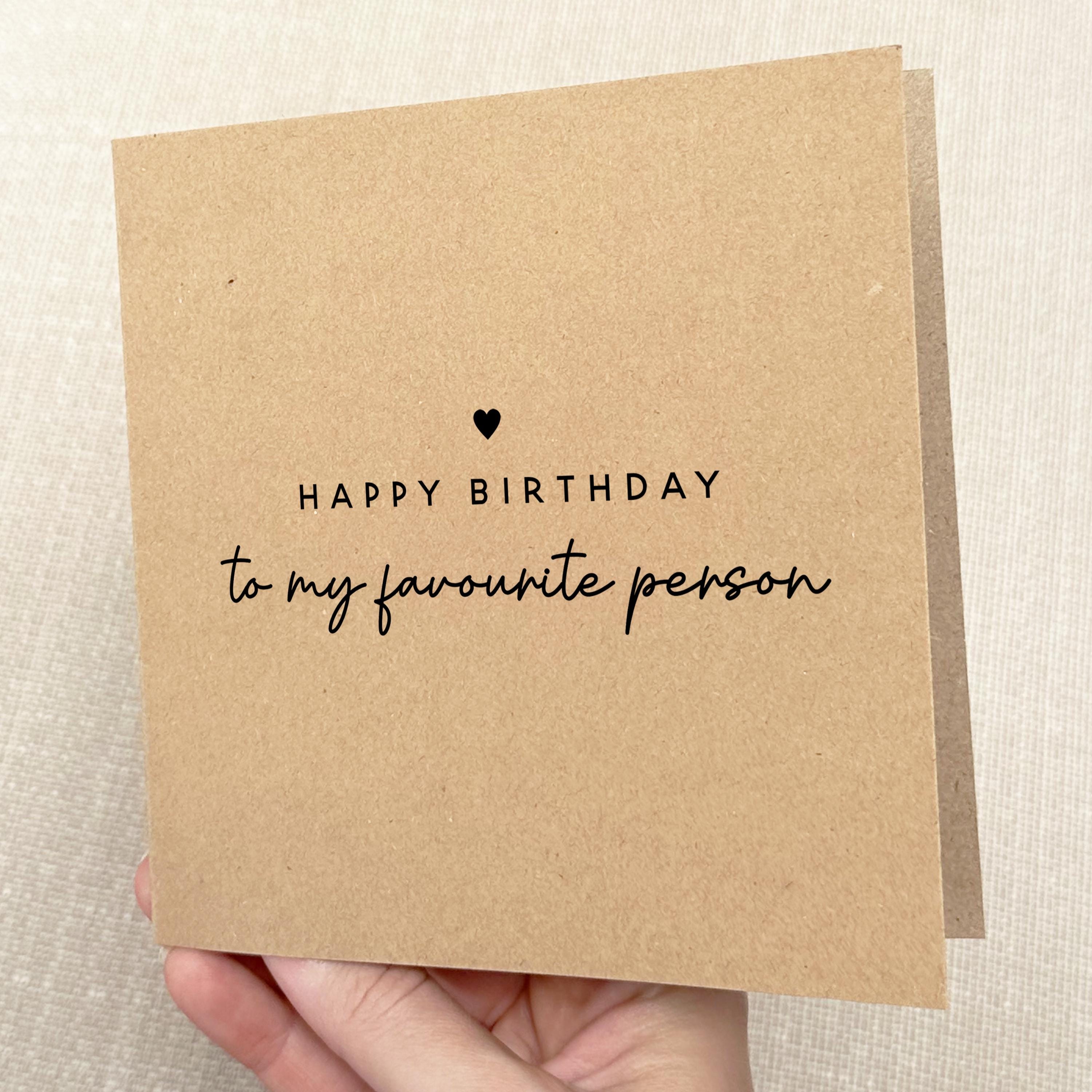 Kraft Happy Birthday Card To My Favourite Person