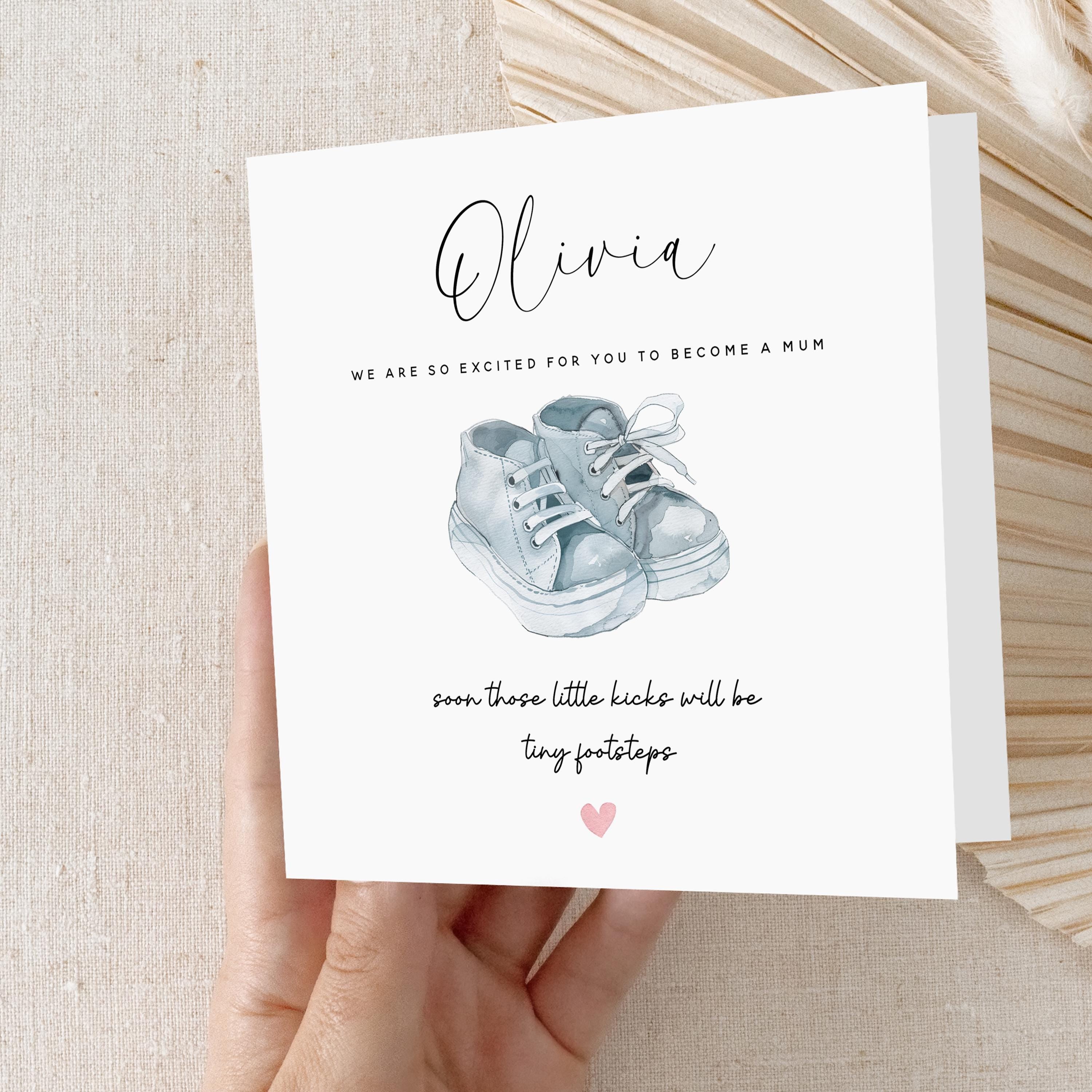 Personalised Pregnancy Congratulations Little Kicks Card