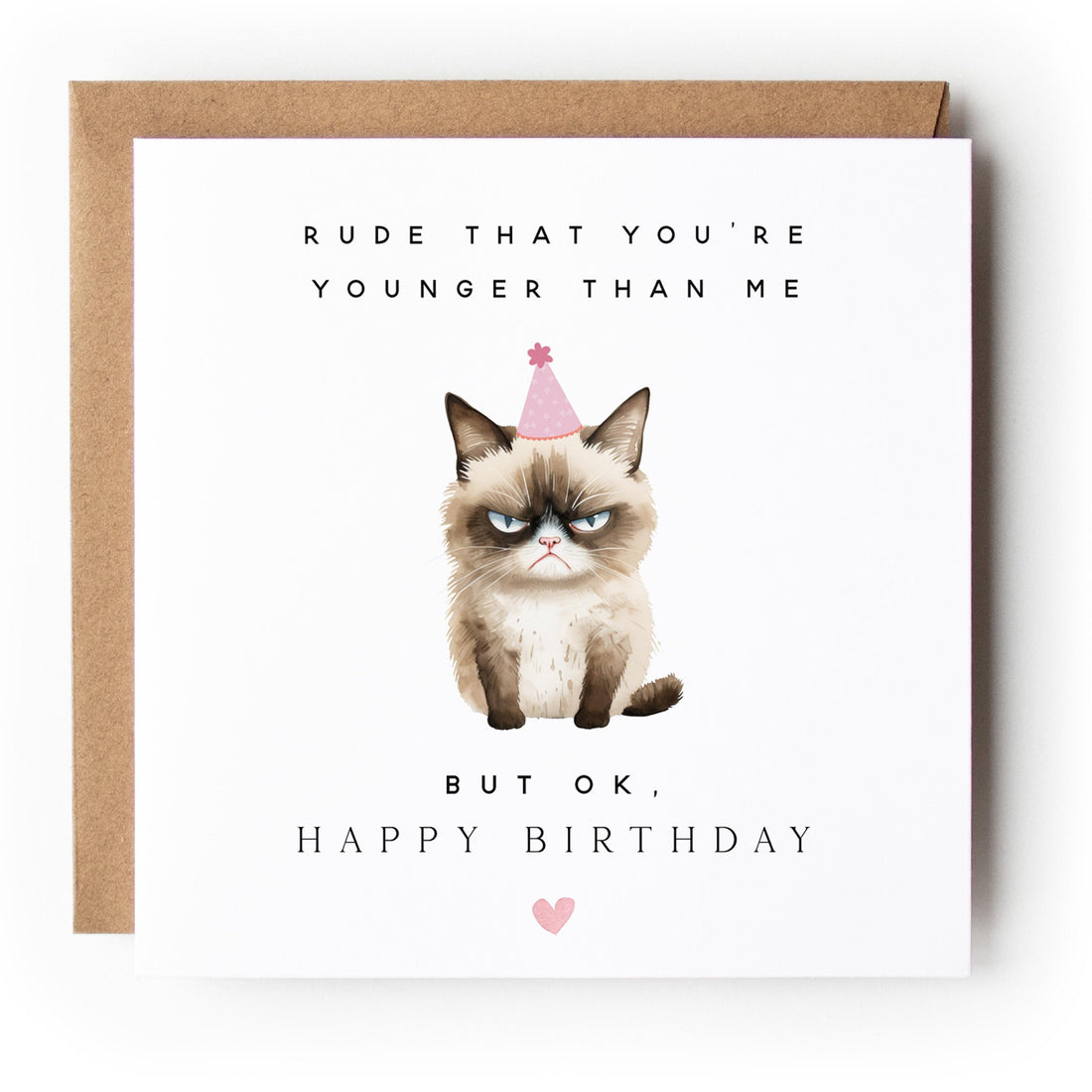 Personalised Funny Grumpy Cat Card