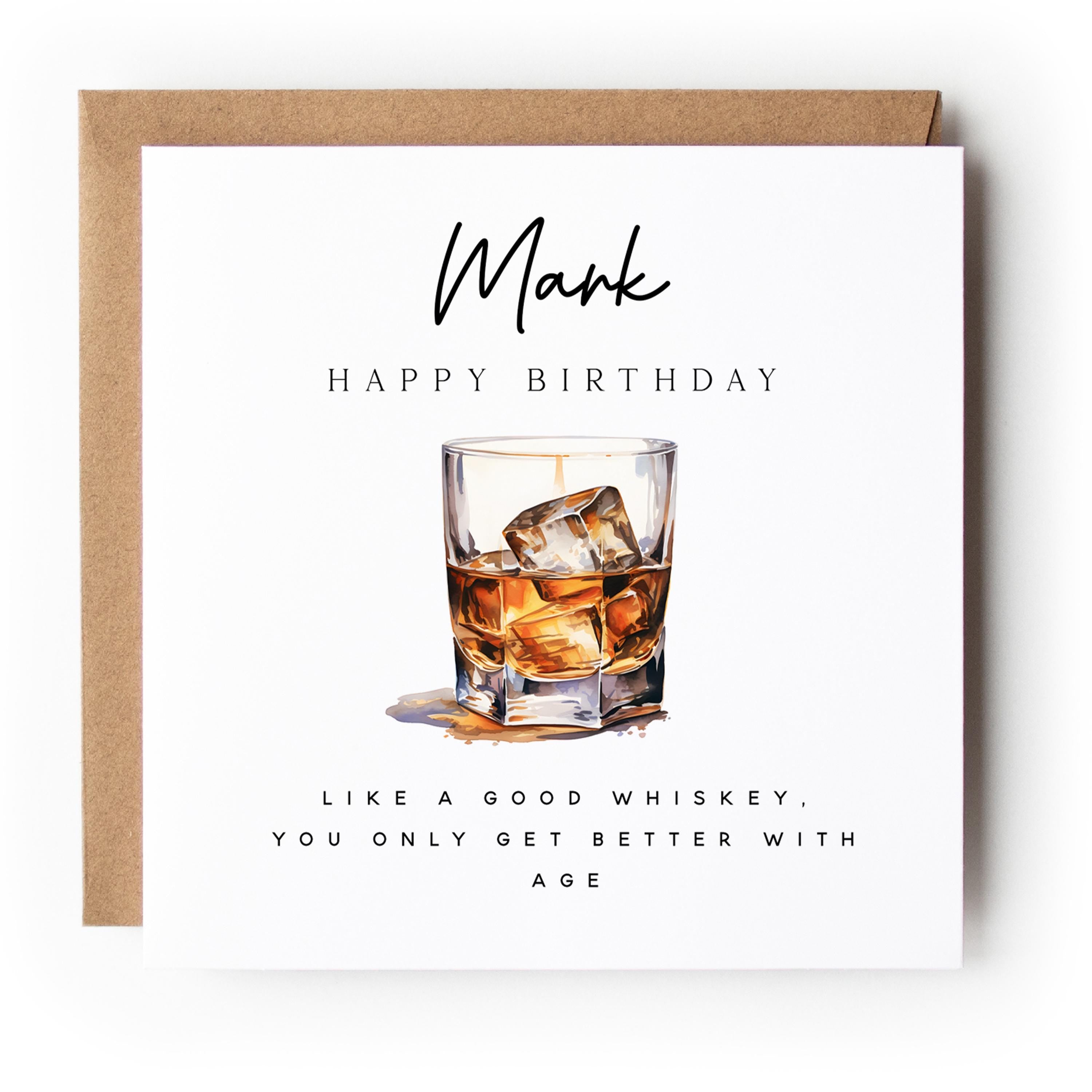 Personalised Whiskey Birthday Card