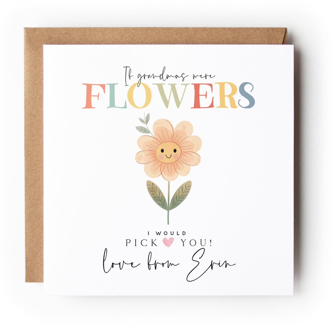 Personalised If Grandmas Were Flowers Birthday Card