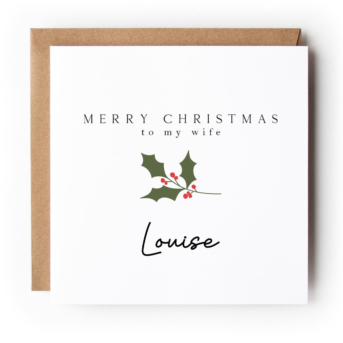 Personalised Christmas Card To My Wife