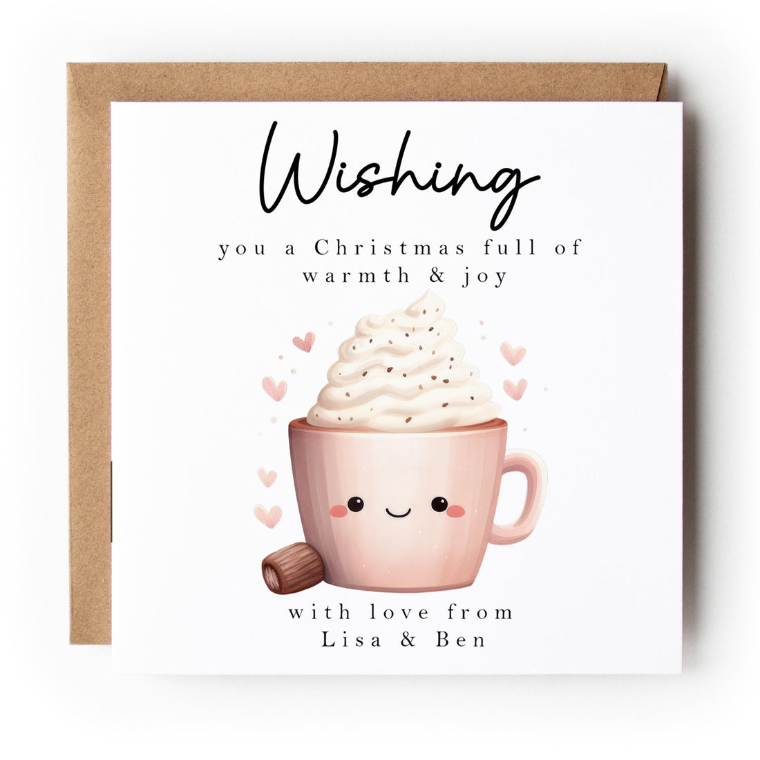 Personalised Hot Chocolate Christmas Card