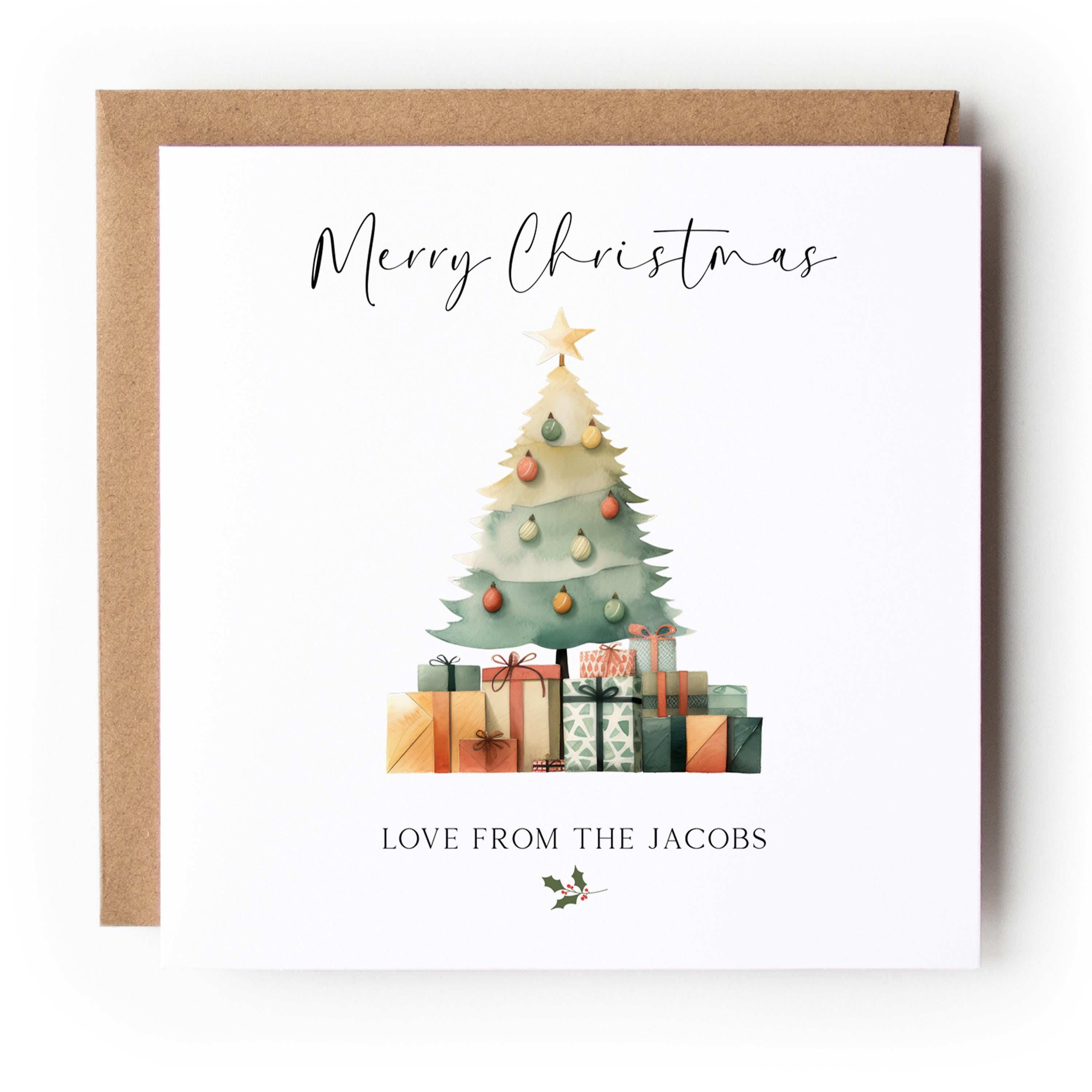 Personalised Christmas Tree Card
