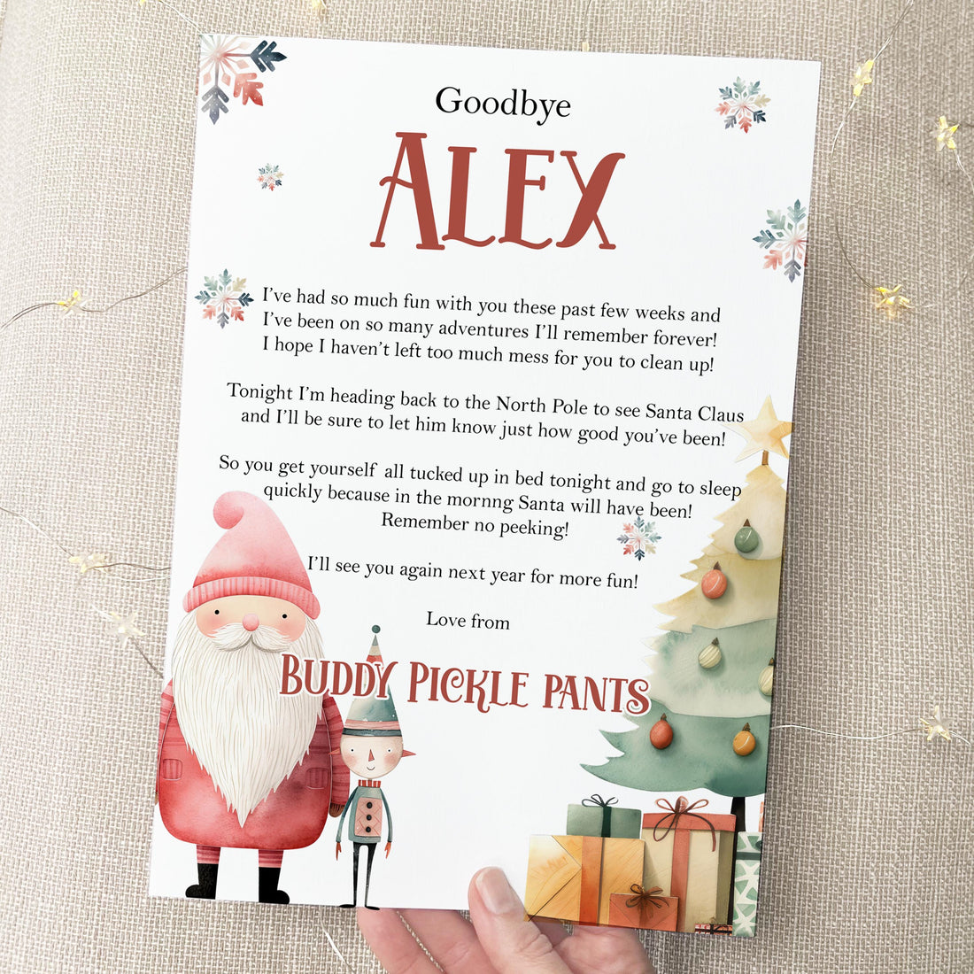 Personalised Elf Letter