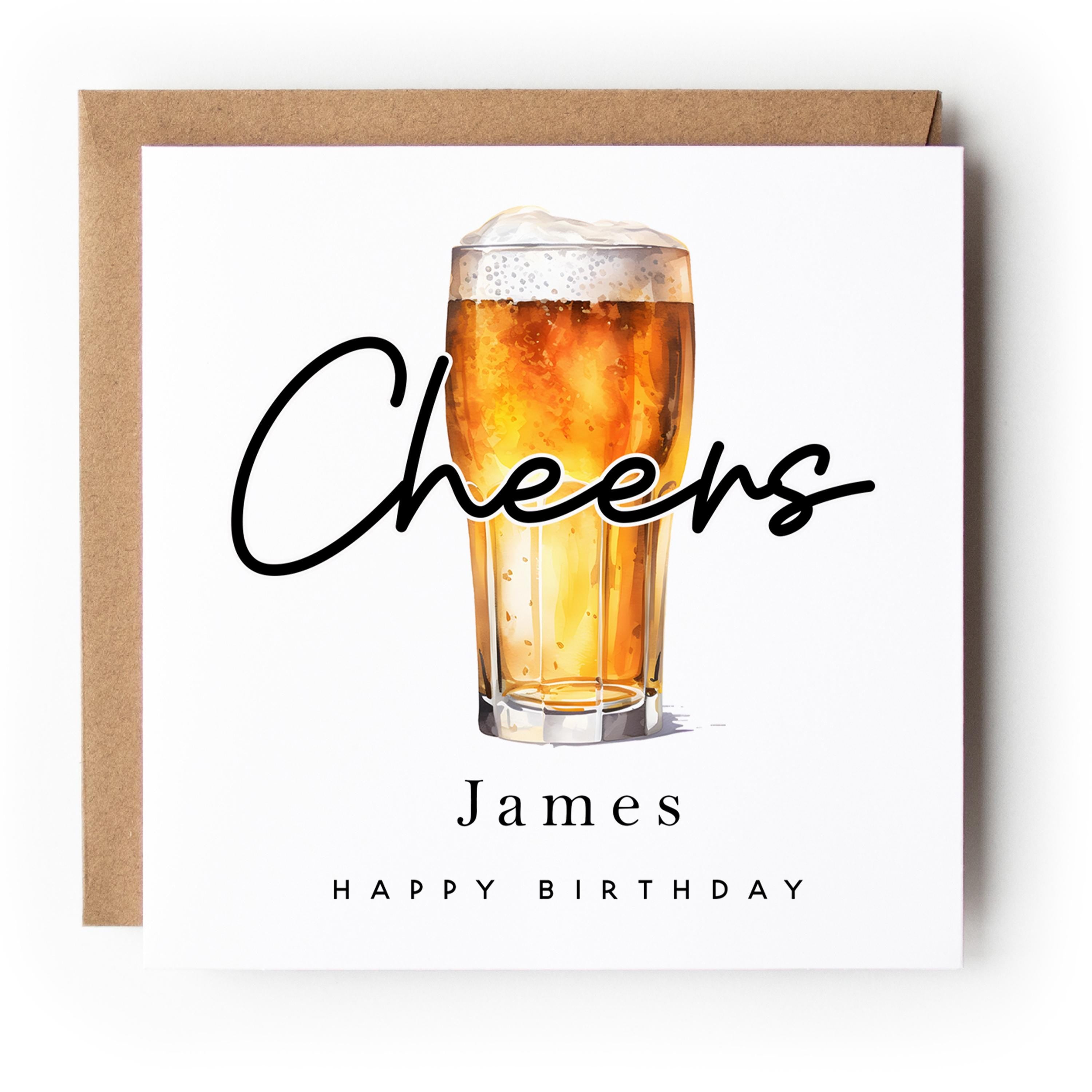 Personalised Cheers Beer Card