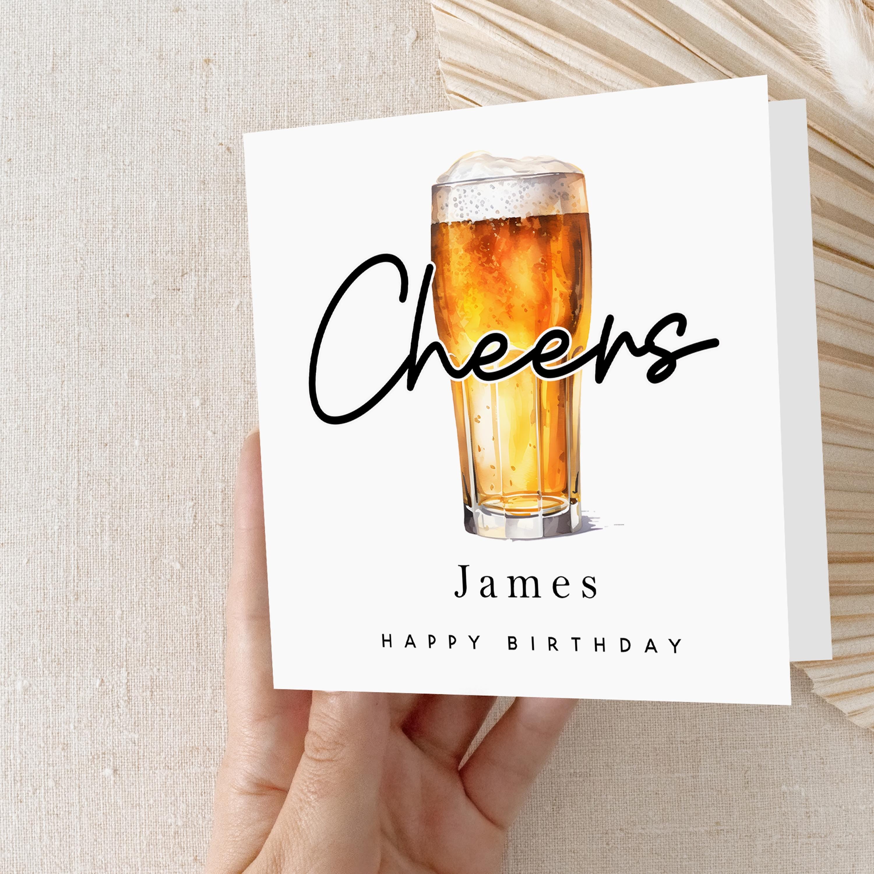 Personalised Cheers Beer Card