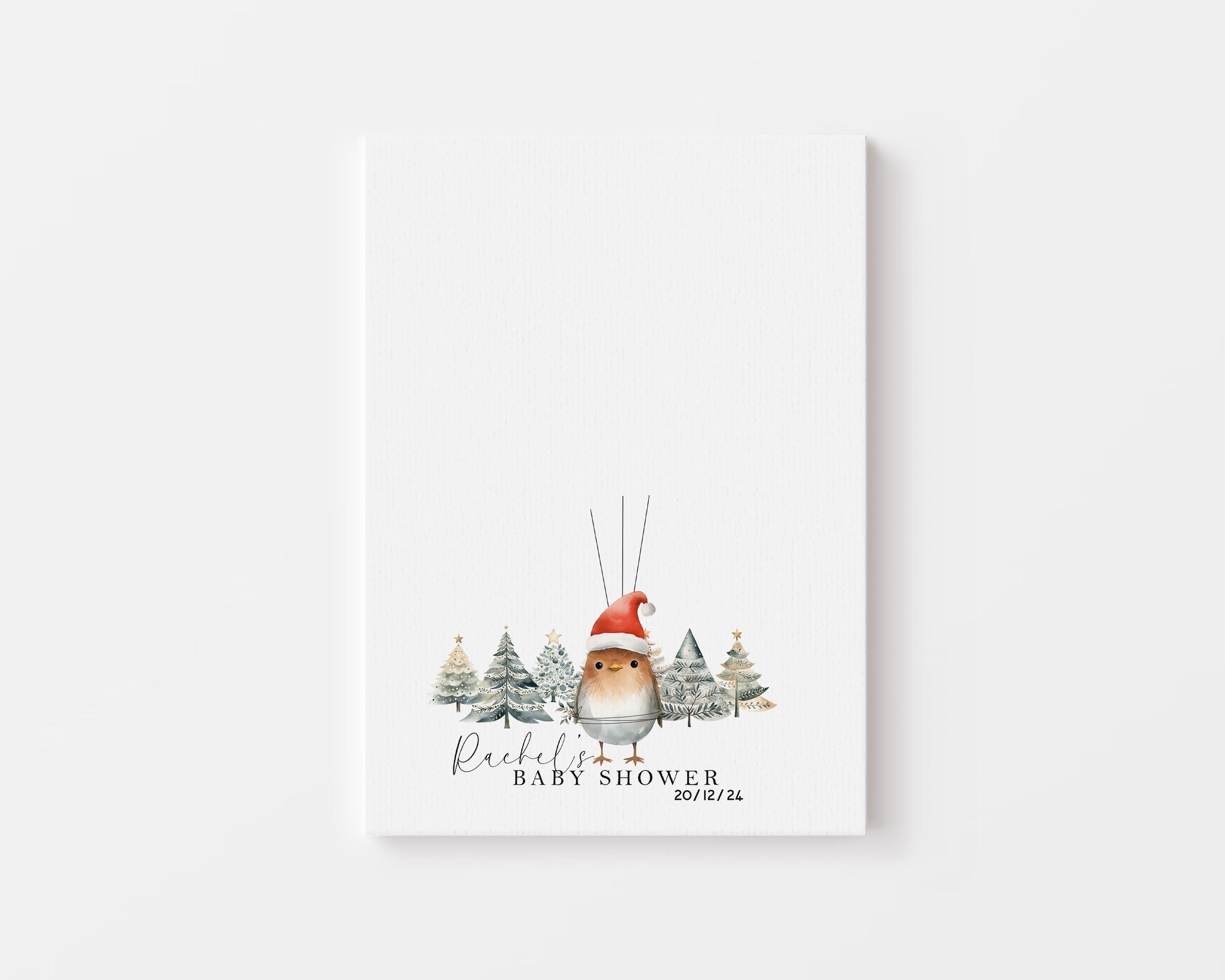 Baby Shower Fingerprint Tree A4