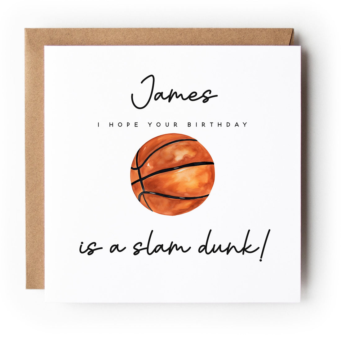 Basketball Birthday Card Personalised