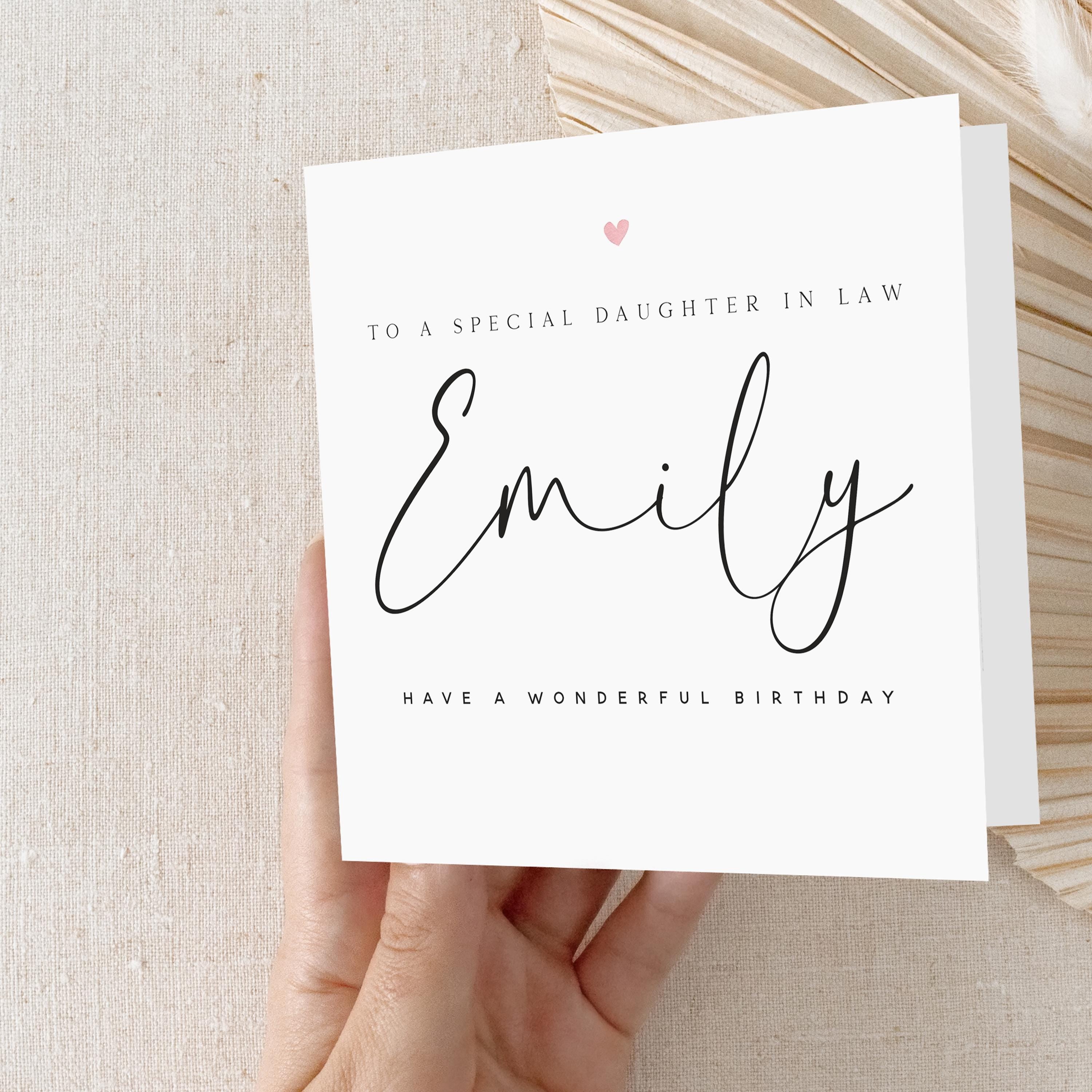 Personalised Birthday Card For Daughter In Law