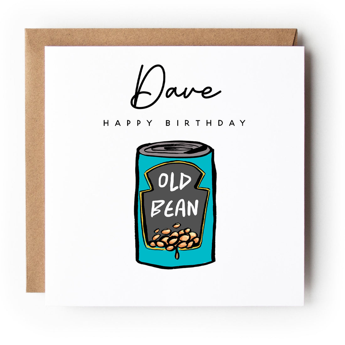 Personalised Old Bean Birthday Card