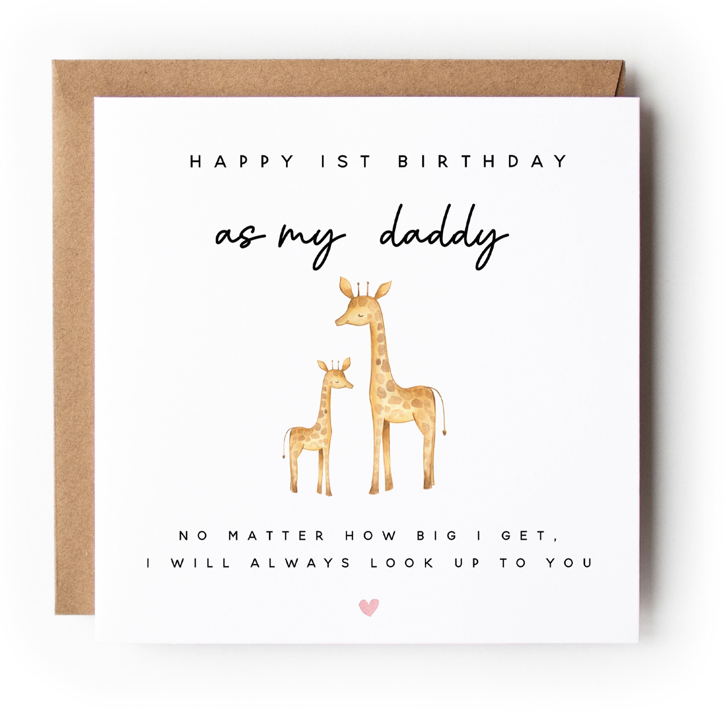 First Birthday As My Daddy Card, Birthday Card For Dad, First Birthday As Dad, Birthday Card For Him, New Dad Card, Kraft Envelope Included