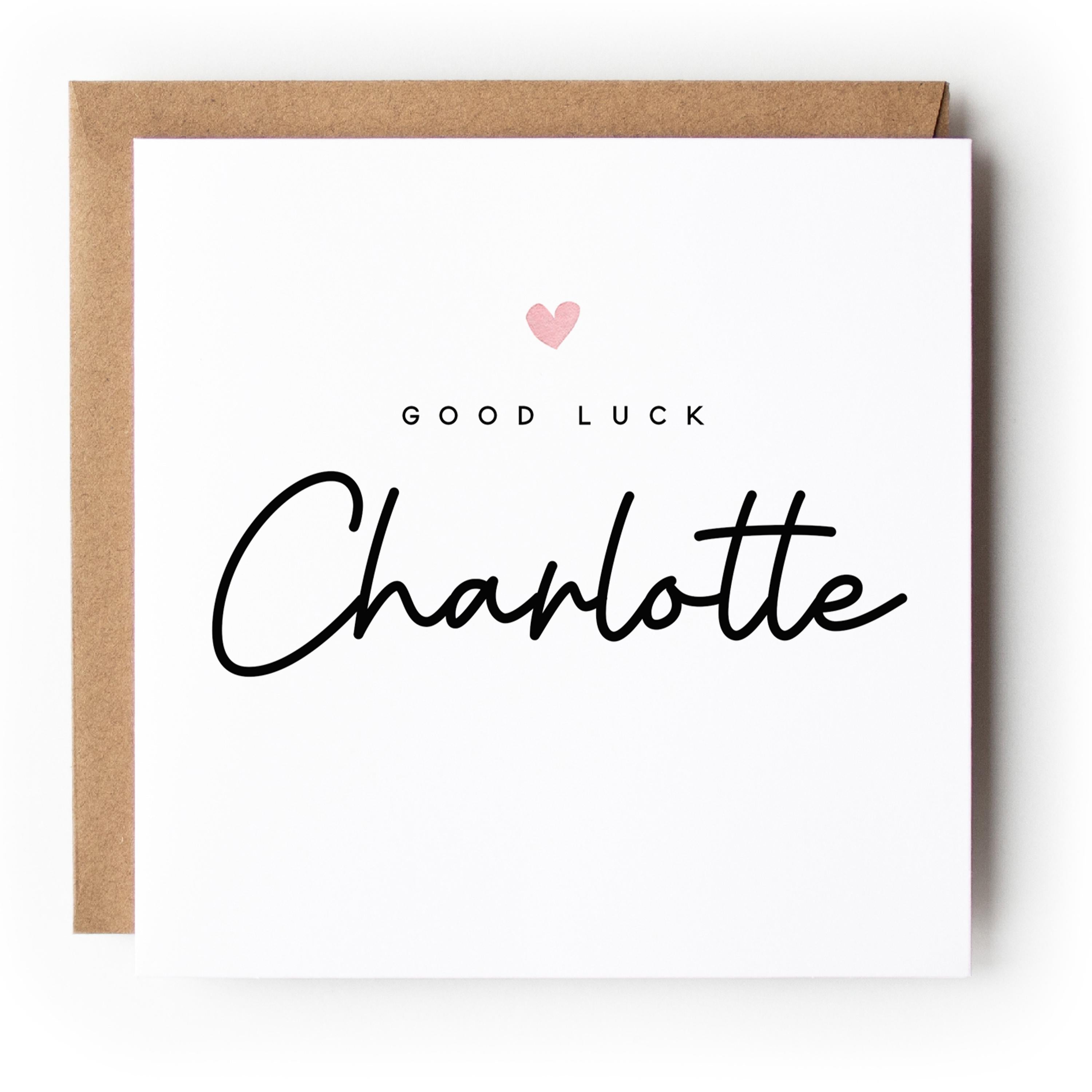 Personalised Good Luck Card,Leaving Card,New job Card,University School Exams Card,Good Luck Gift, Card For Him, Card For her,Kraft Envelope