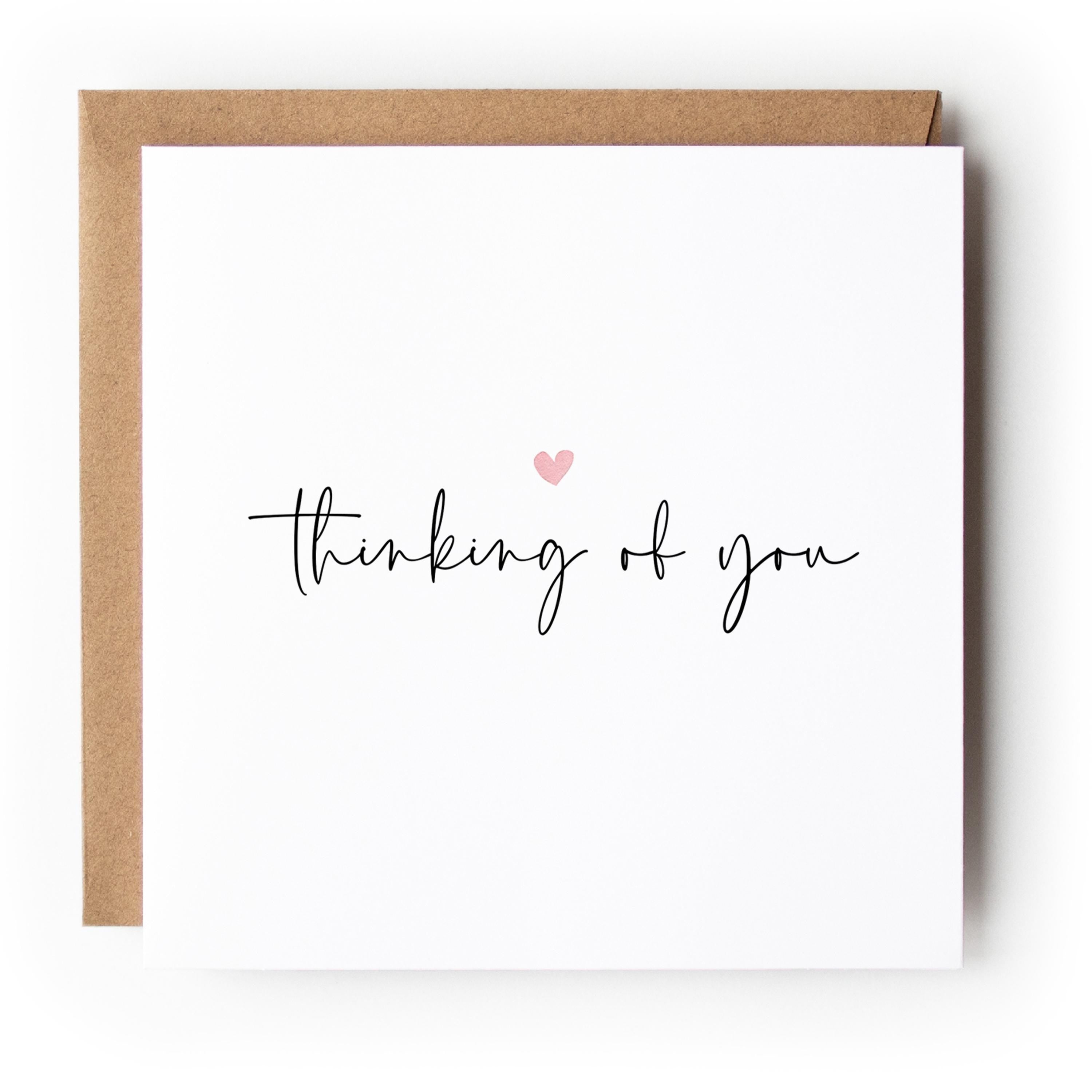 Thinking Of You Card, Get Well Soon, Sympathy Card, Card For Friend, Loved One, Card For Family, Card For Him, Card For her-Kraft Envelope
