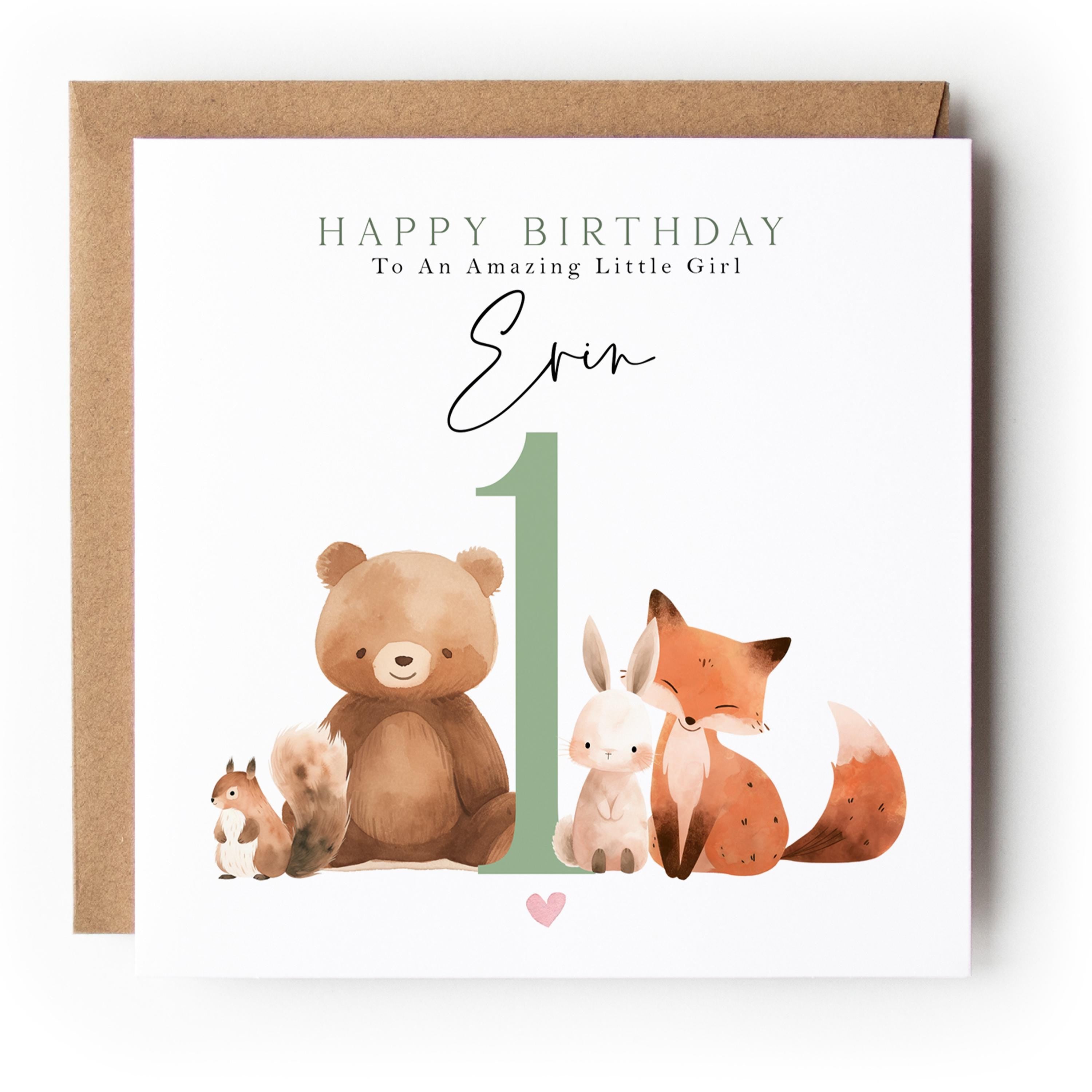 Personalised 1st Birthday Card, Children&